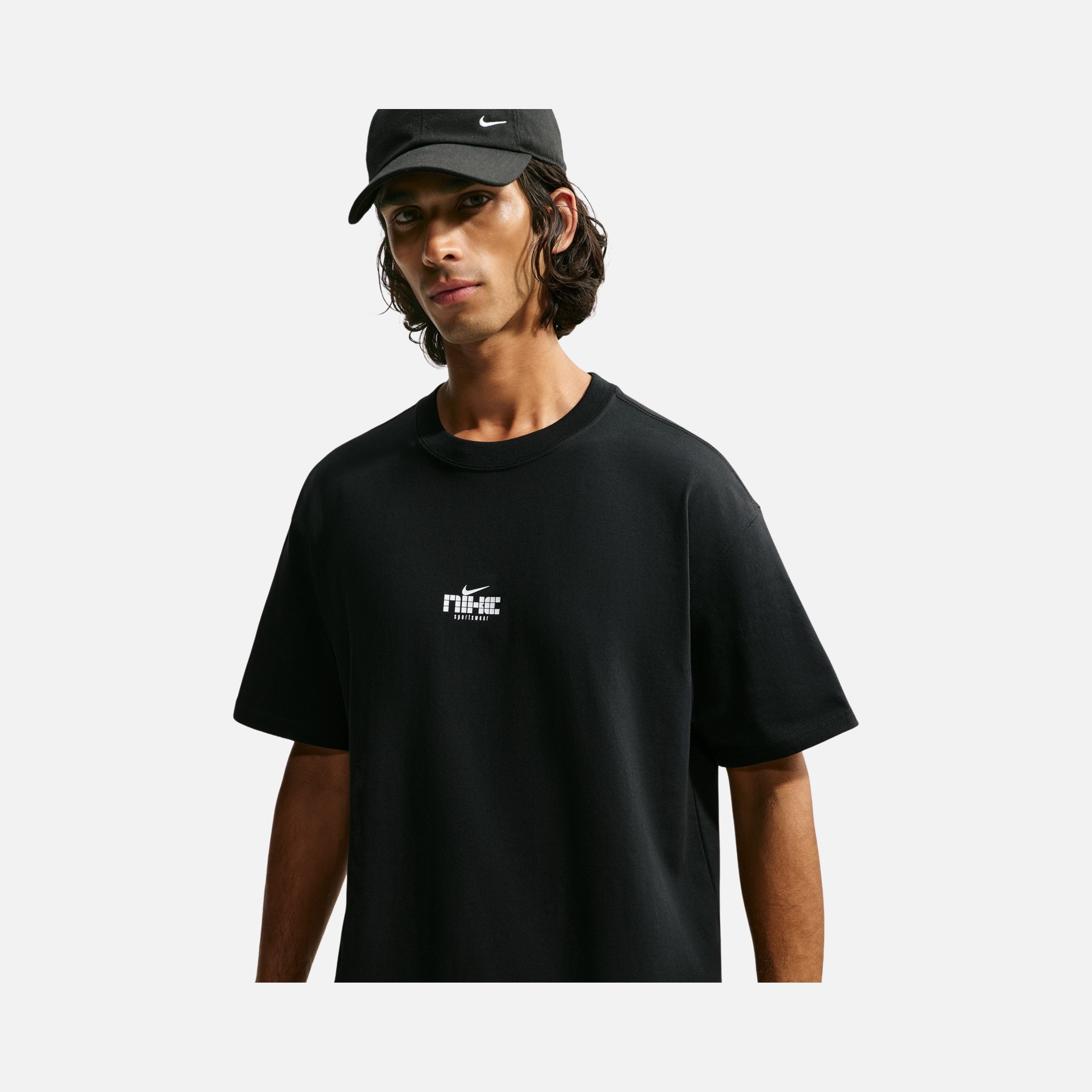 Nike Sportswear Loose Fit Mesh Erkek Tişört