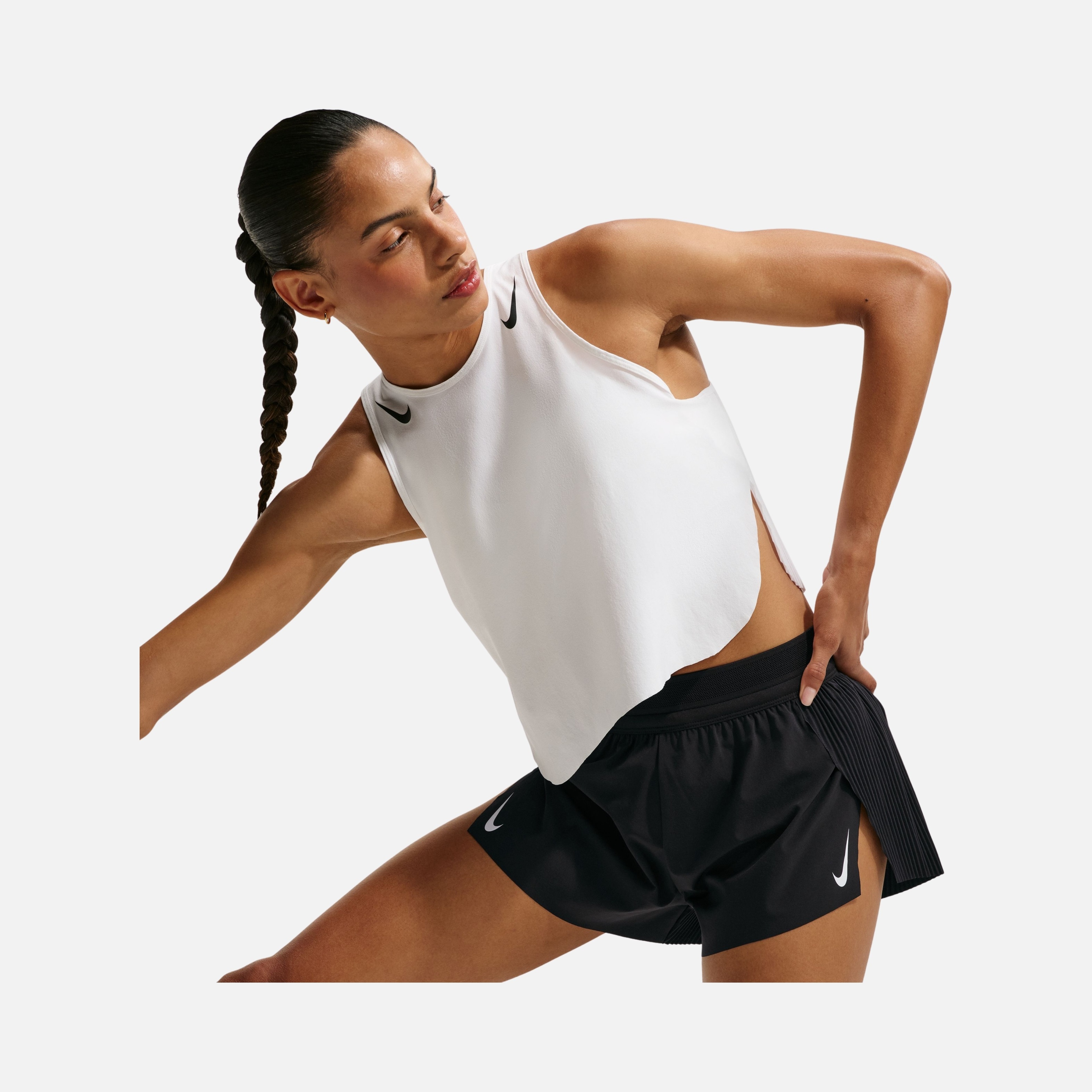 Nike AeroSwift Dri-Fit ADV Mid-Rise Brief-Lined 3" Running Kadın Şort