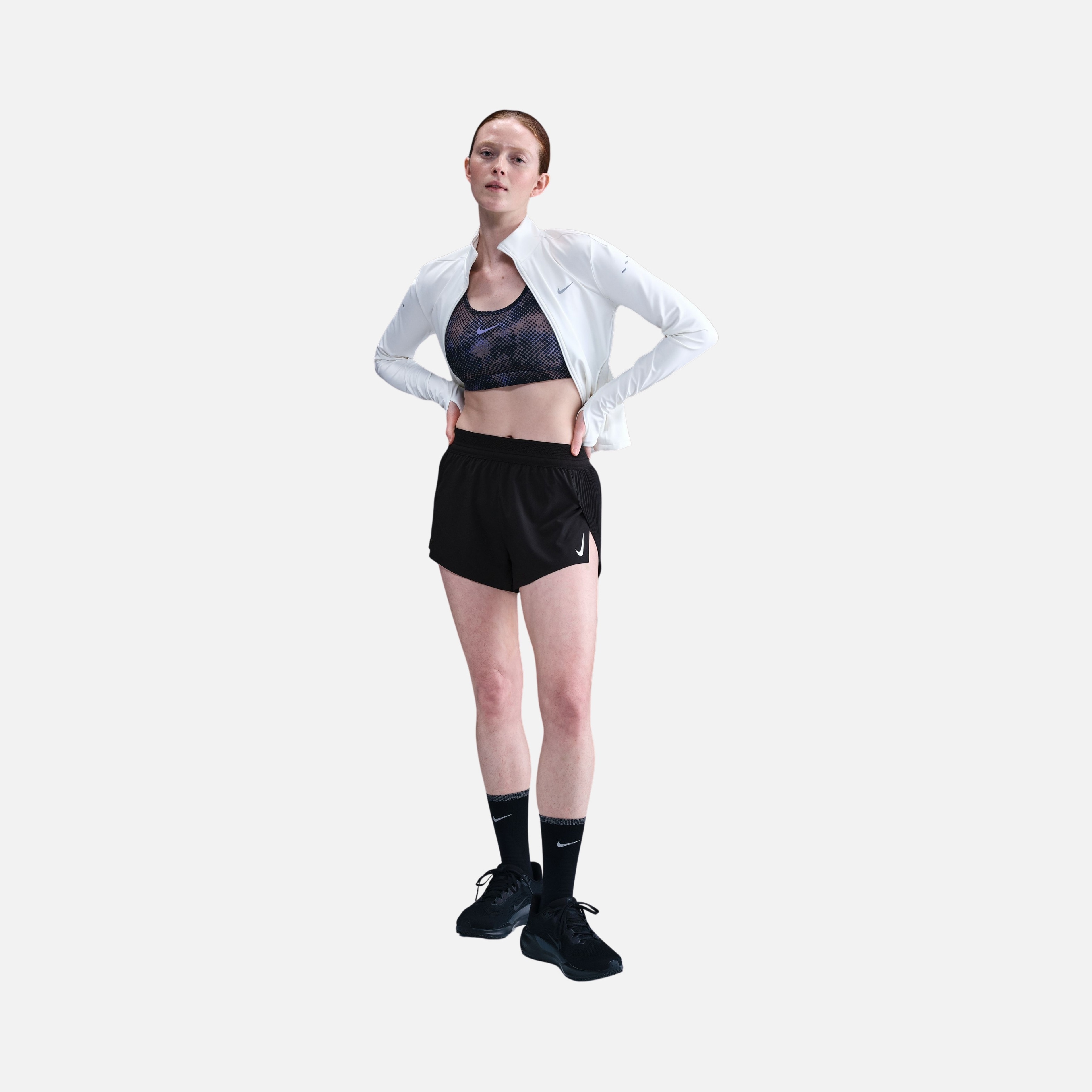 Nike AeroSwift Dri-Fit ADV Mid-Rise Brief-Lined 3" Running Kadın Şort
