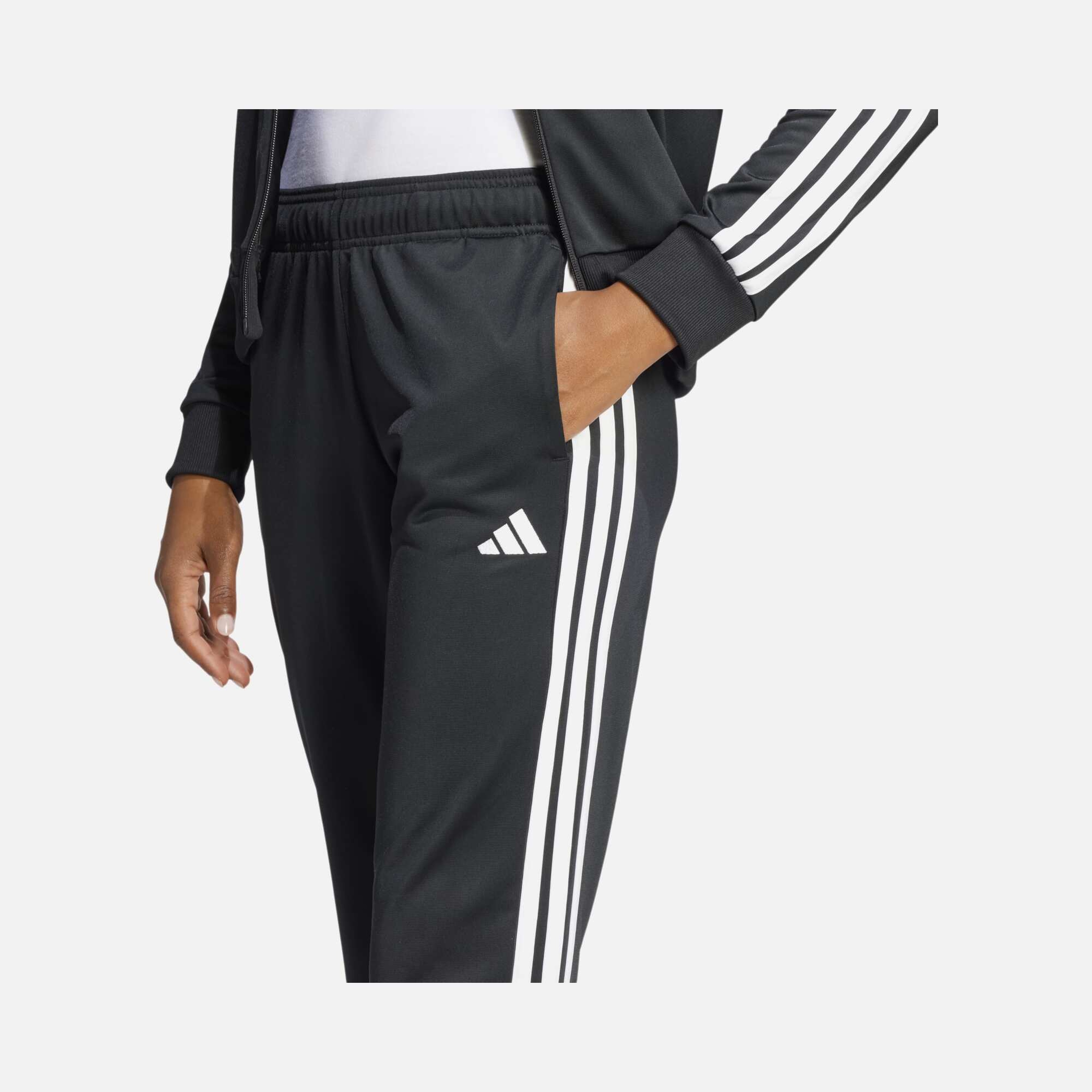 adidas Sportswear Essentials 3-Stripes & Embroidered 3 Bar Logo Detail Full-Zip Kadın Eşofman Takımı