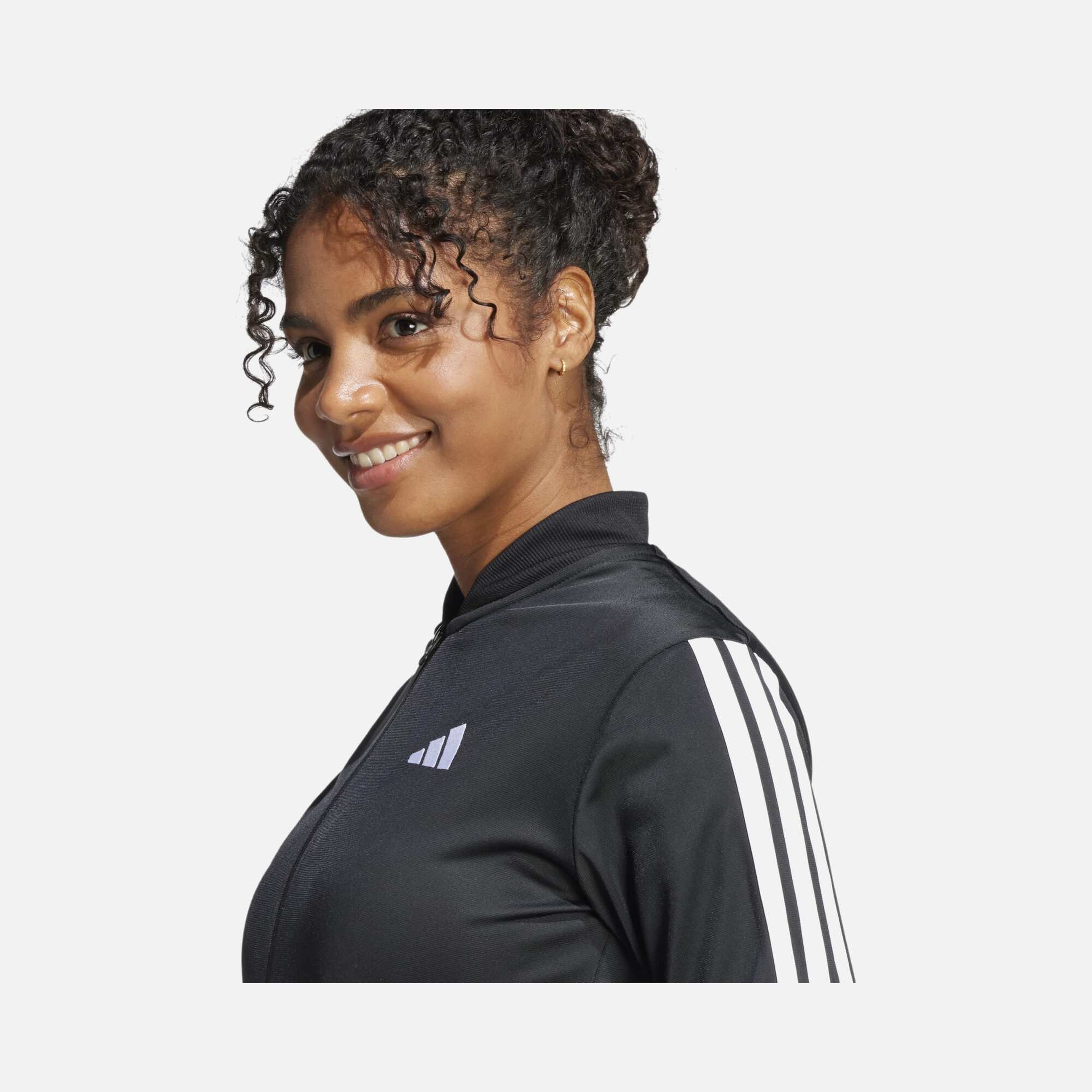 adidas Sportswear Essentials 3-Stripes & Embroidered 3 Bar Logo Detail Full-Zip Kadın Eşofman Takımı