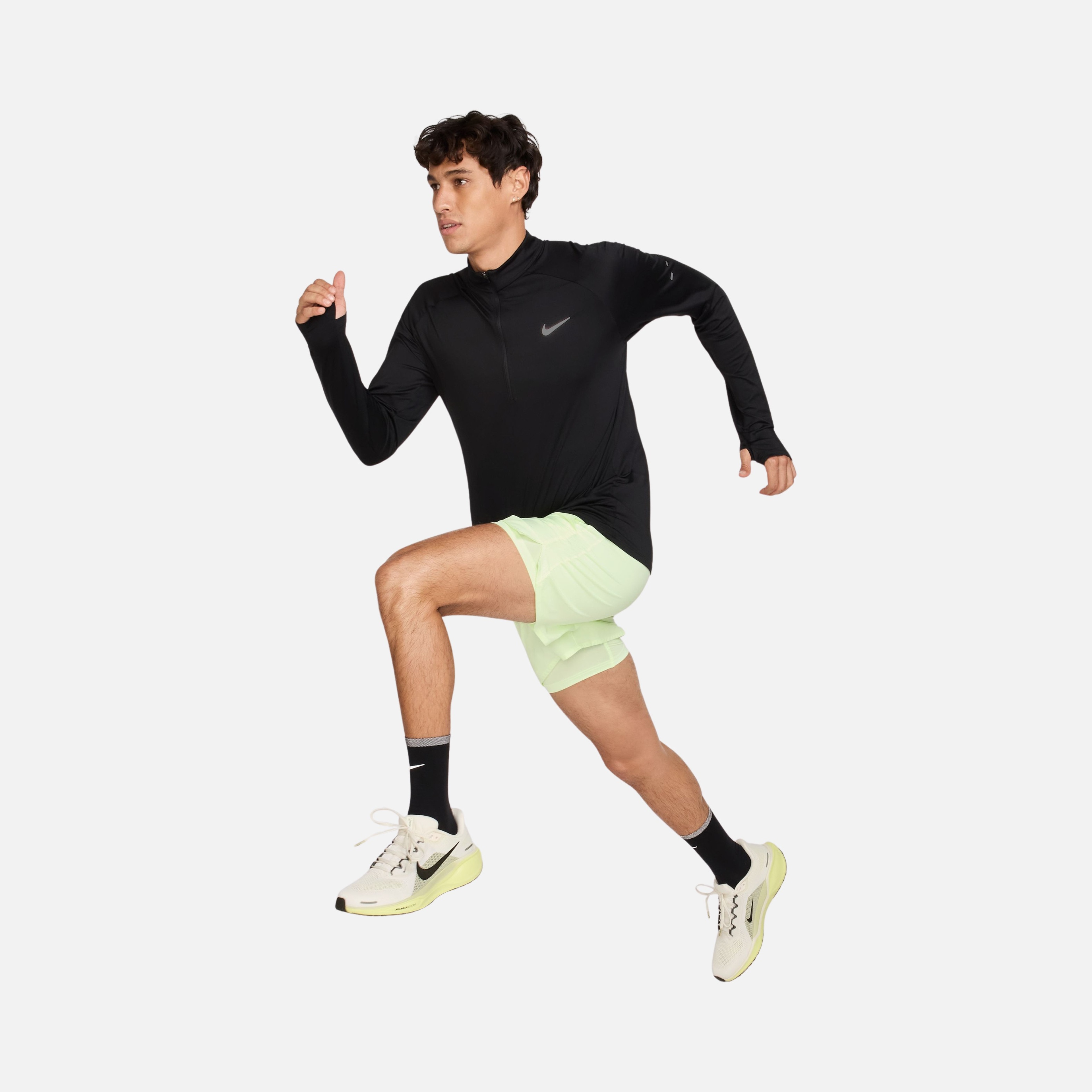 Nike Stride Dri-Fit 1/4-Zip Midlayer Running Long-Sleeve Erkek Tişört