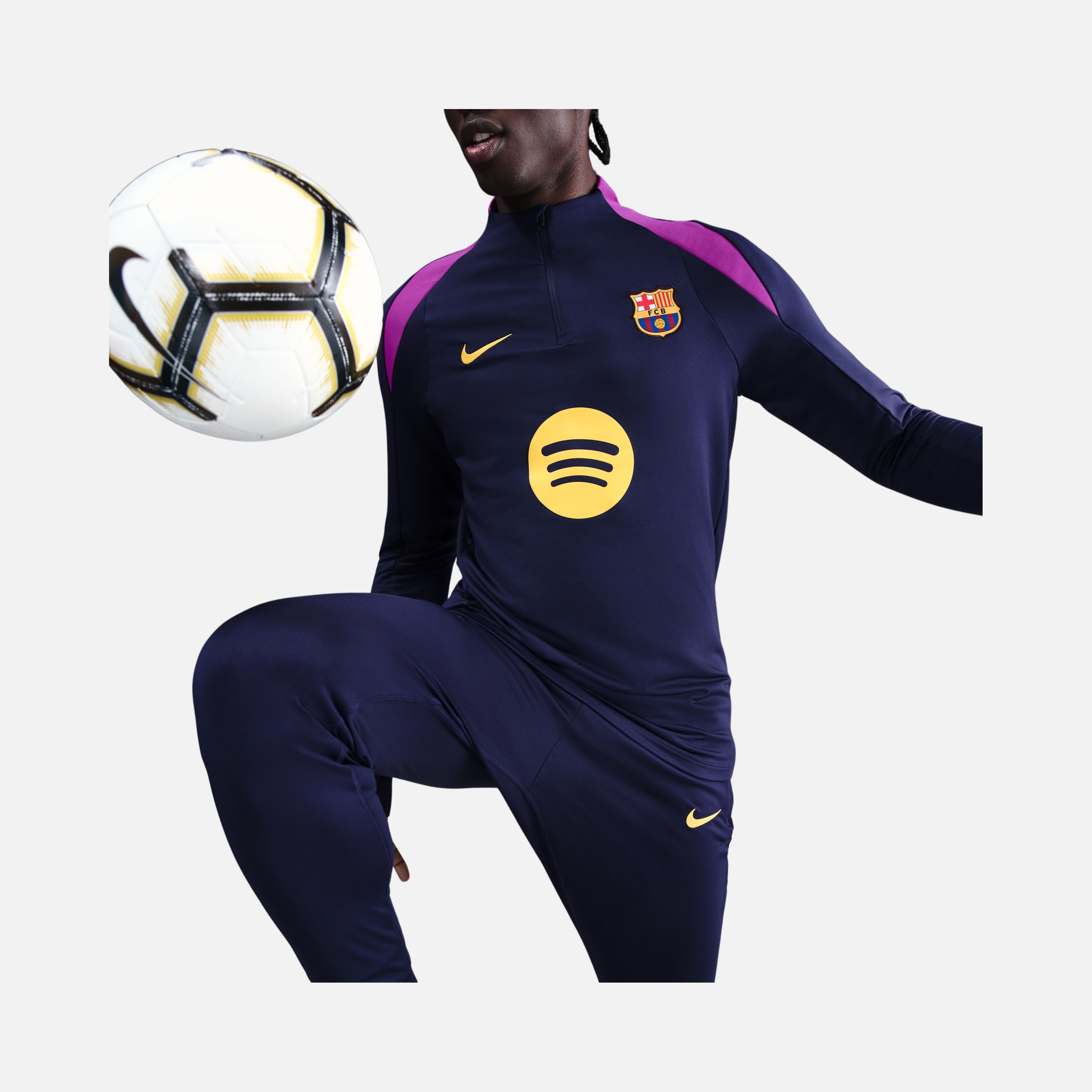 Nike Fc Barcelona Dri-fit Strike Drill Top Uzun Kollu Erkek Tişört