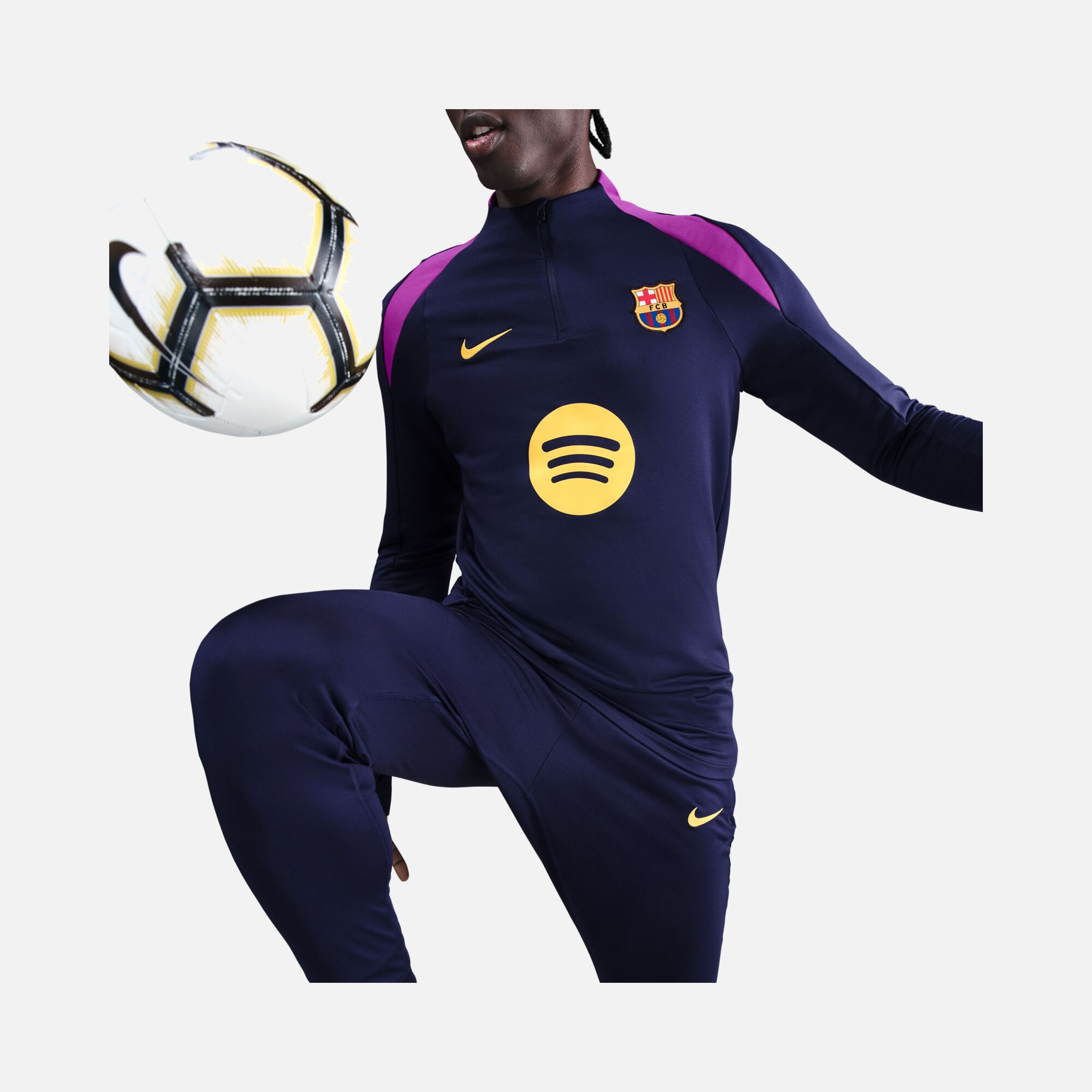 Nike Fc Barcelona Dri-fit Strike Drill Top Uzun Kollu Erkek Tişört