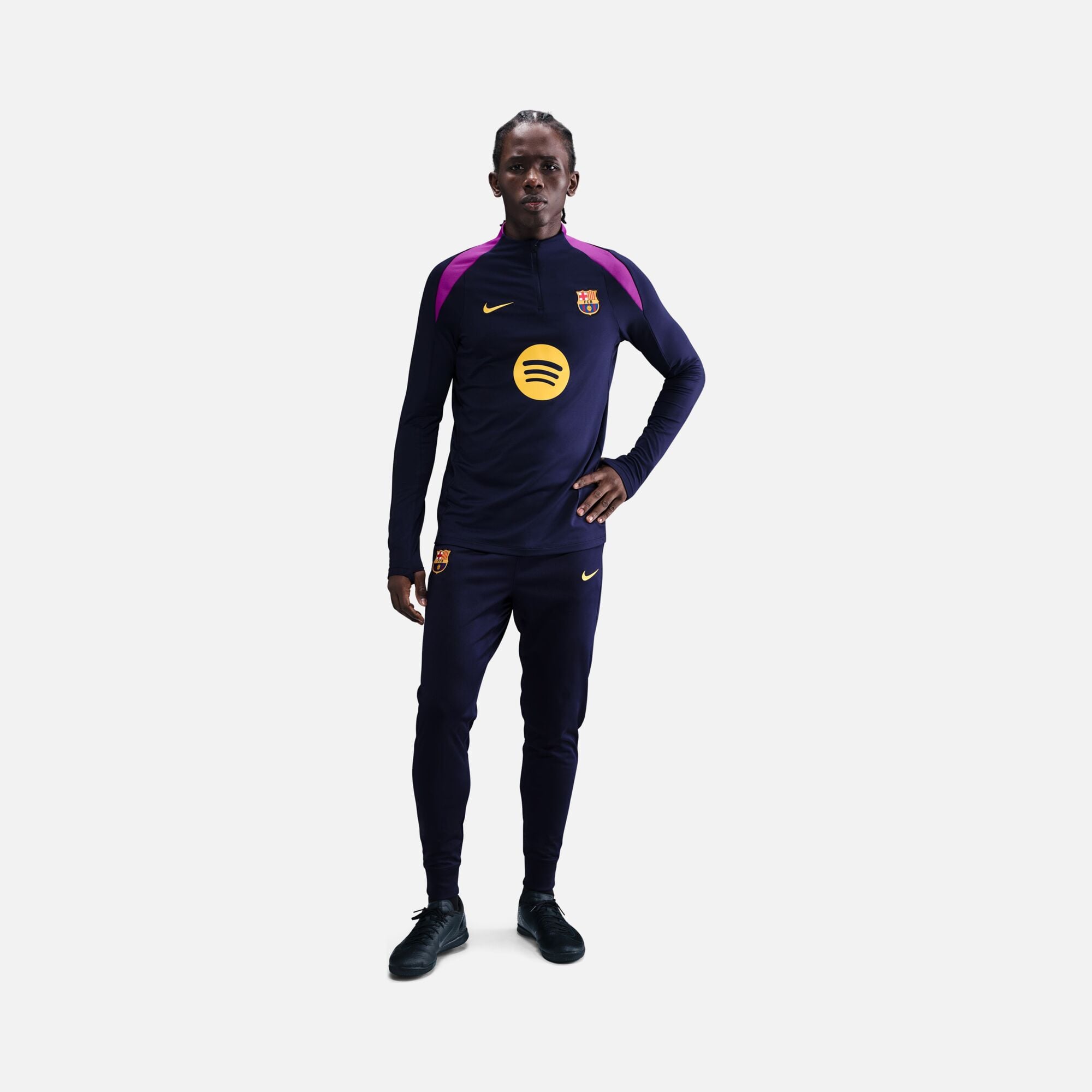 Nike Fc Barcelona Dri-fit Strike Drill Top Uzun Kollu Erkek Tişört