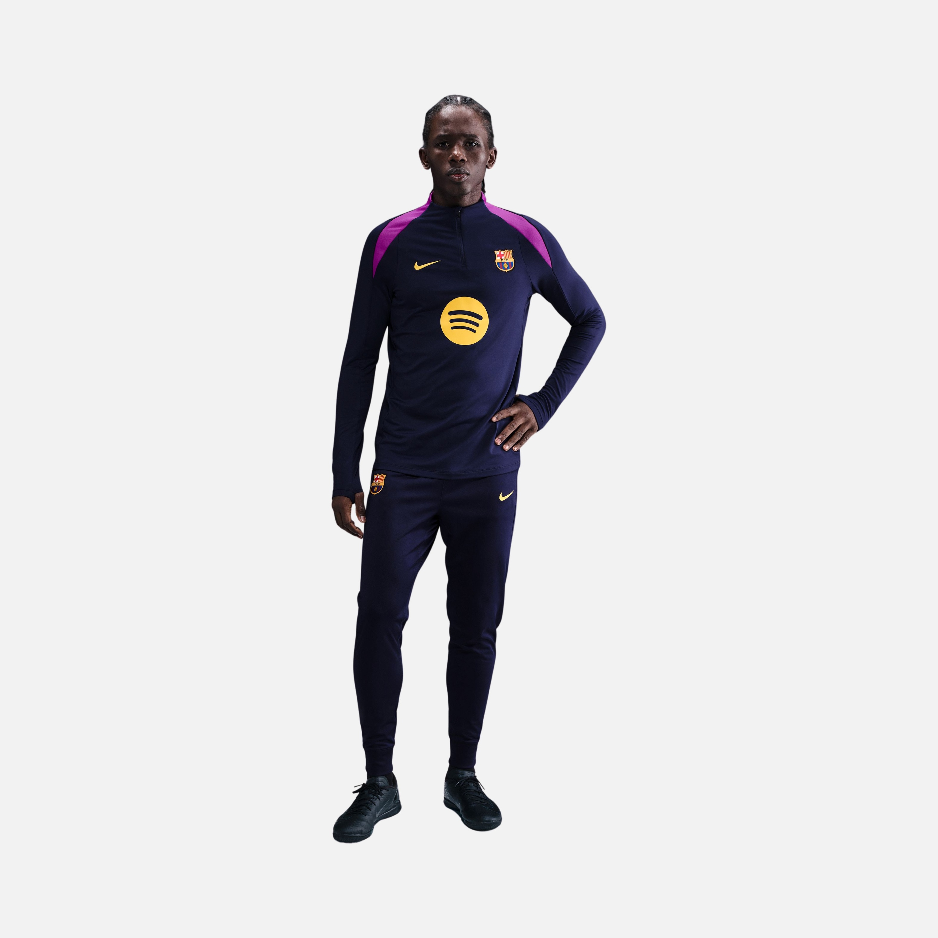 Nike Fc Barcelona Dri-fit Strike Drill Top Uzun Kollu Erkek Tişört