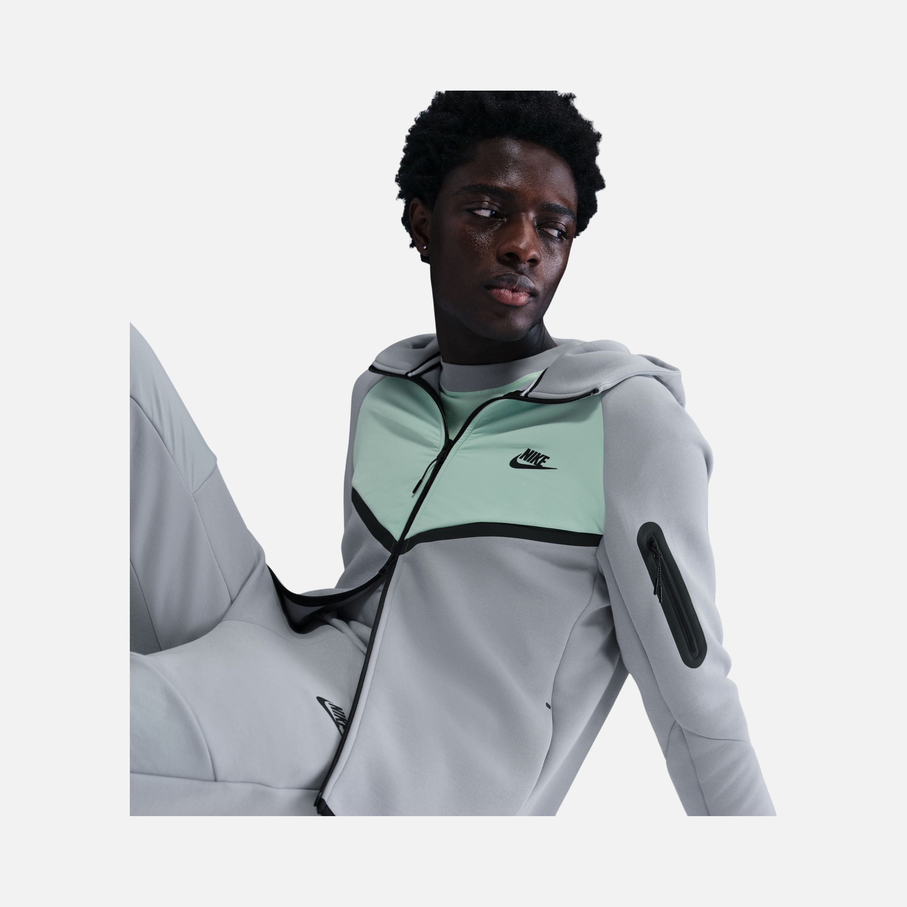 Nike M Tech Fleece Mix Wr Hoodie Erkek Ceket | Barçın