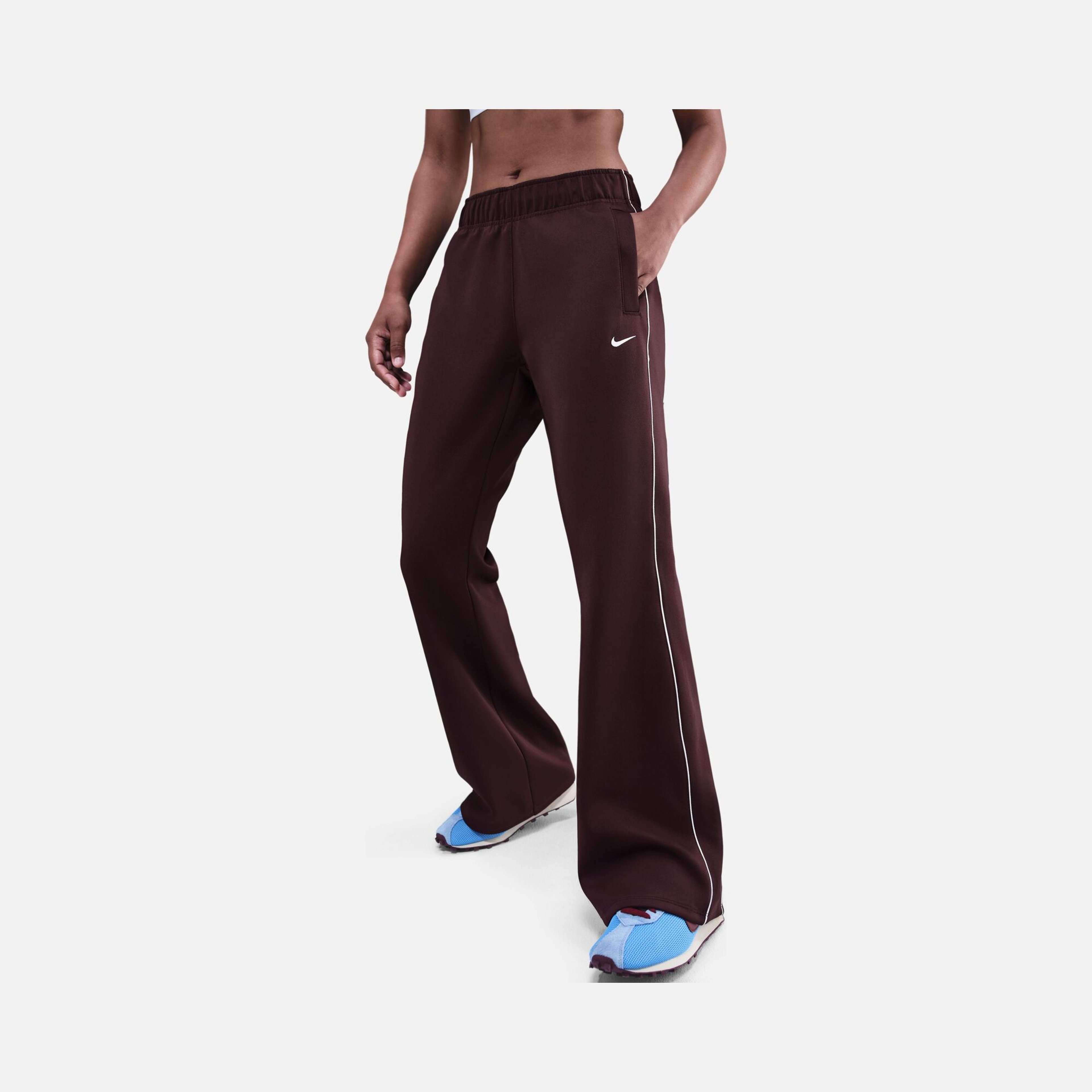 Nike Sportswear Essentials Windrunner Mid-Rise Slim Poly Knit Kadın Pantolon