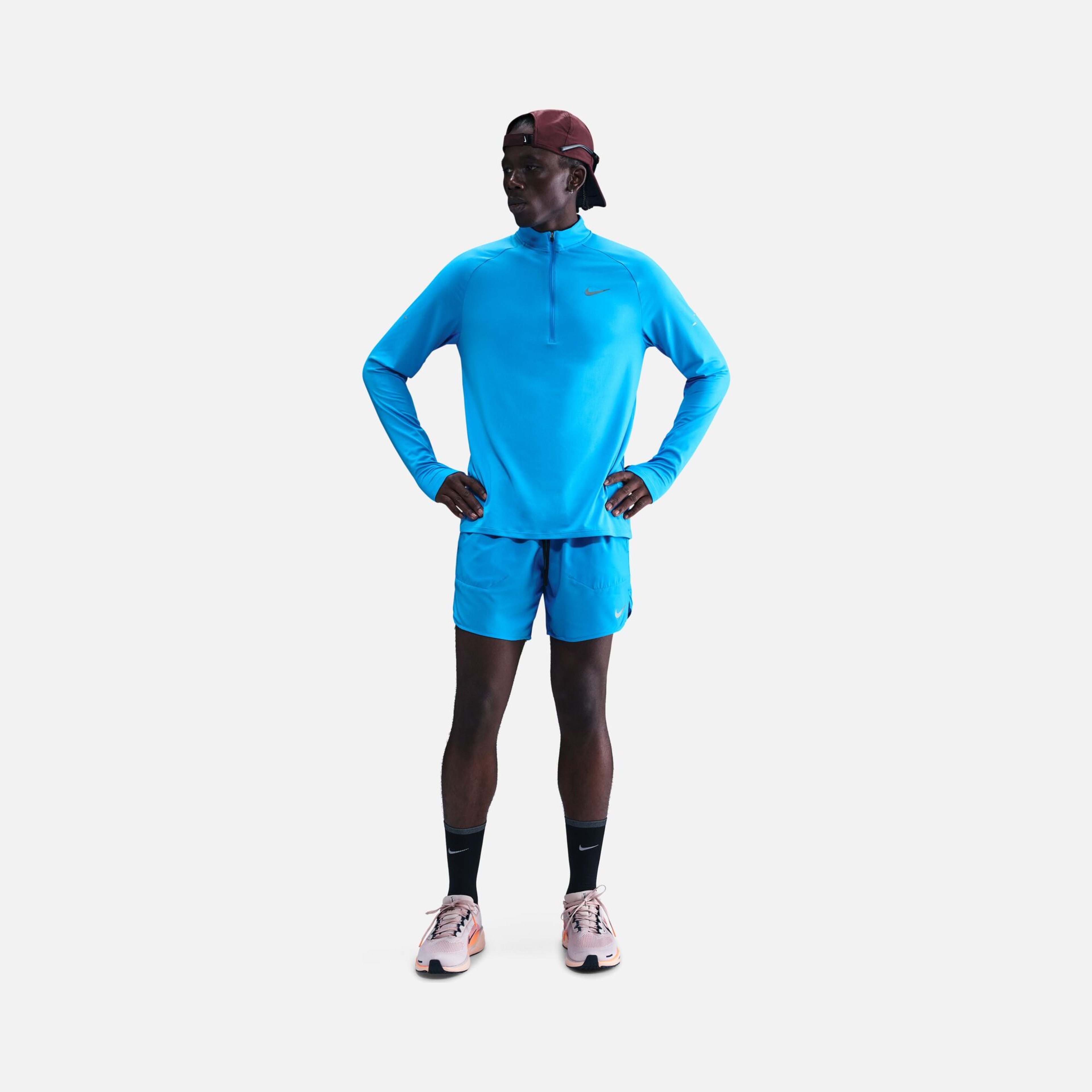 Nike Stride Dri-Fit 1/4-Zip Midlayer Running Long-Sleeve Erkek Tişört