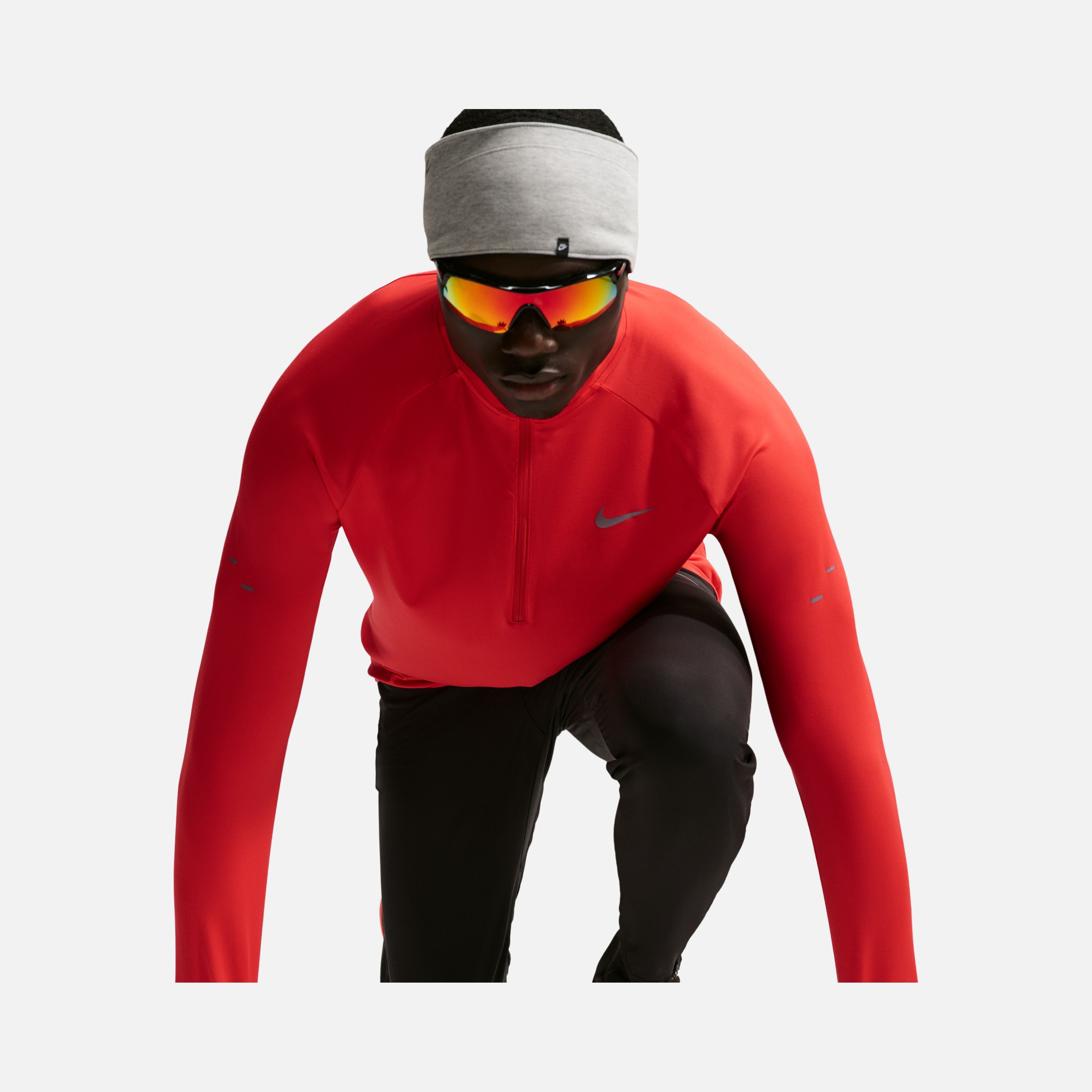 Nike Stride Dri-Fit  1/4-Zip Midlayer Running Long-Sleeve Erkek Tişört