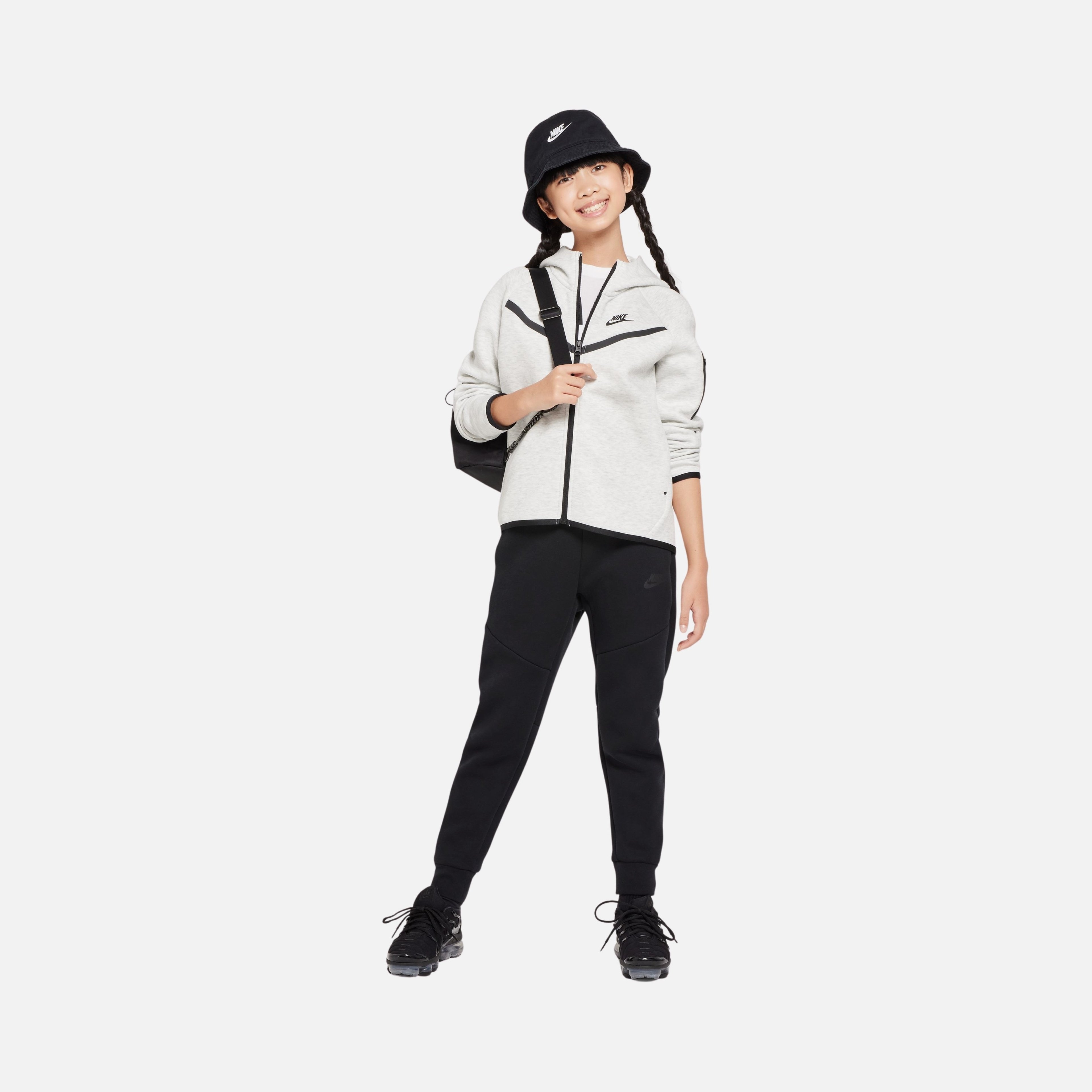 Nike Sportswear Tech Fleece SS25 Full-Zip Hoodie (Girls) Çocuk Ceket