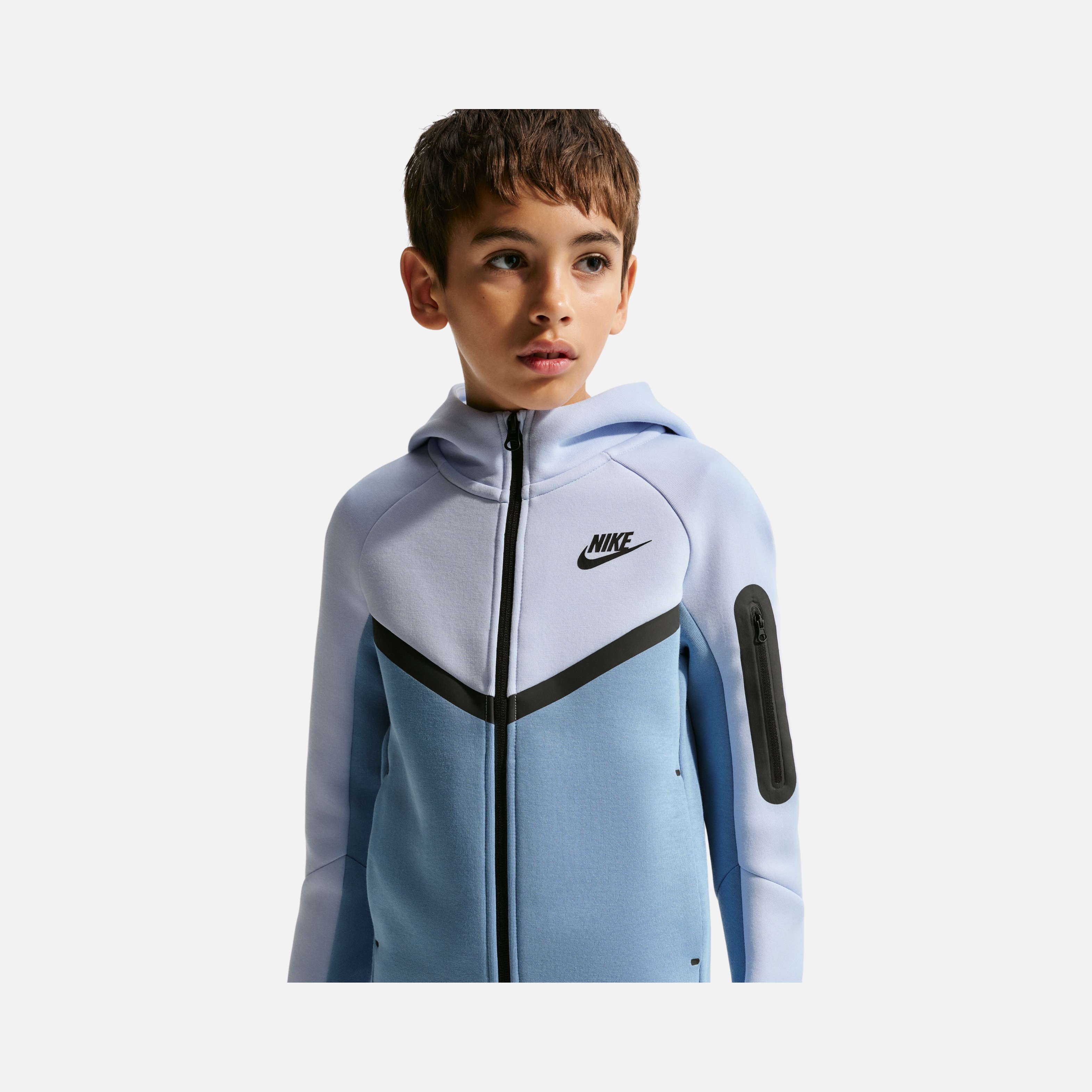 Nike テックフリース　水色　　キッズサイズxl 希少 Nike Sportswear Smooth Tech Fleece Full-Zip Hooded Çocuk Ceket