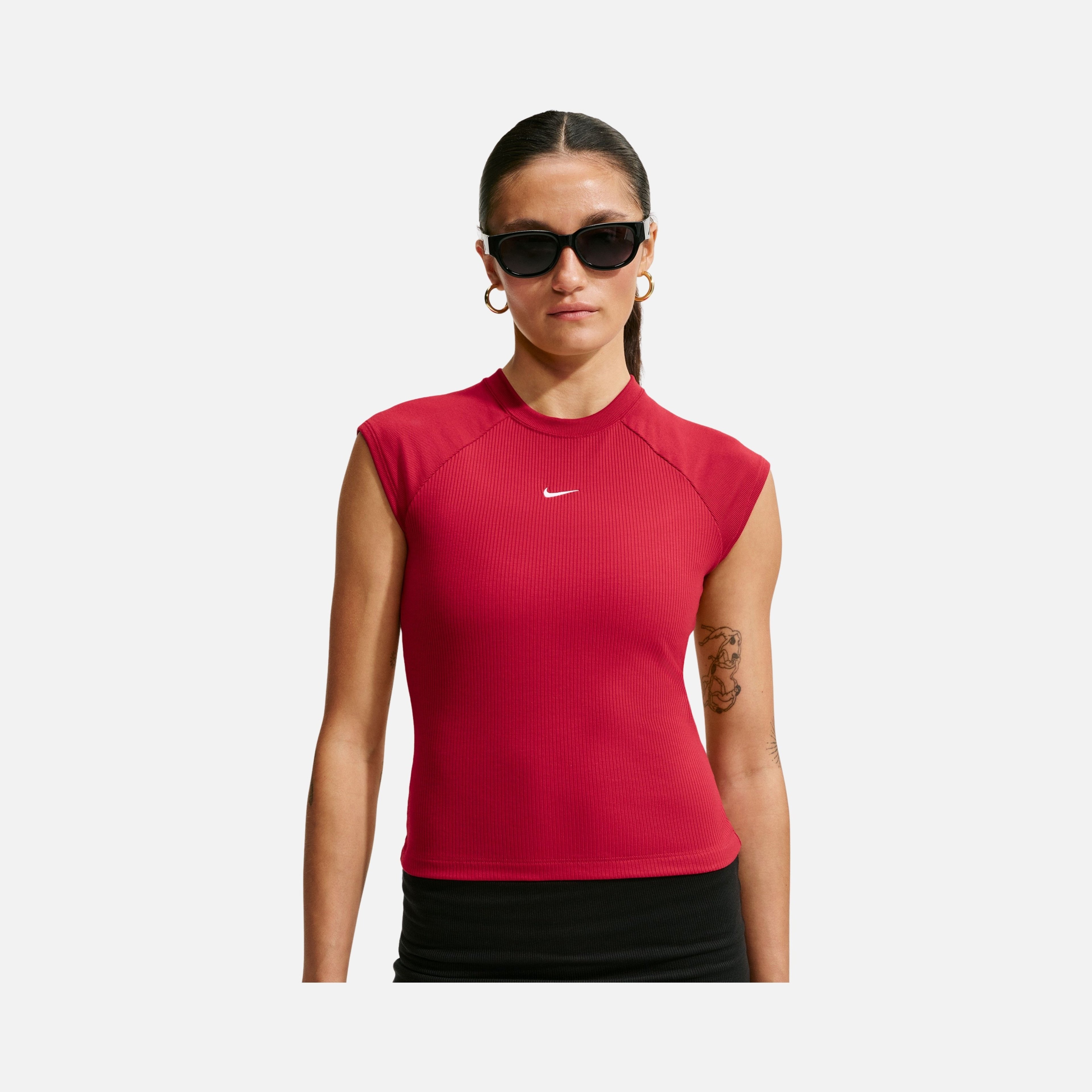 Nike Nsw Chill Knit Rib Ss Top Kadın Tişört