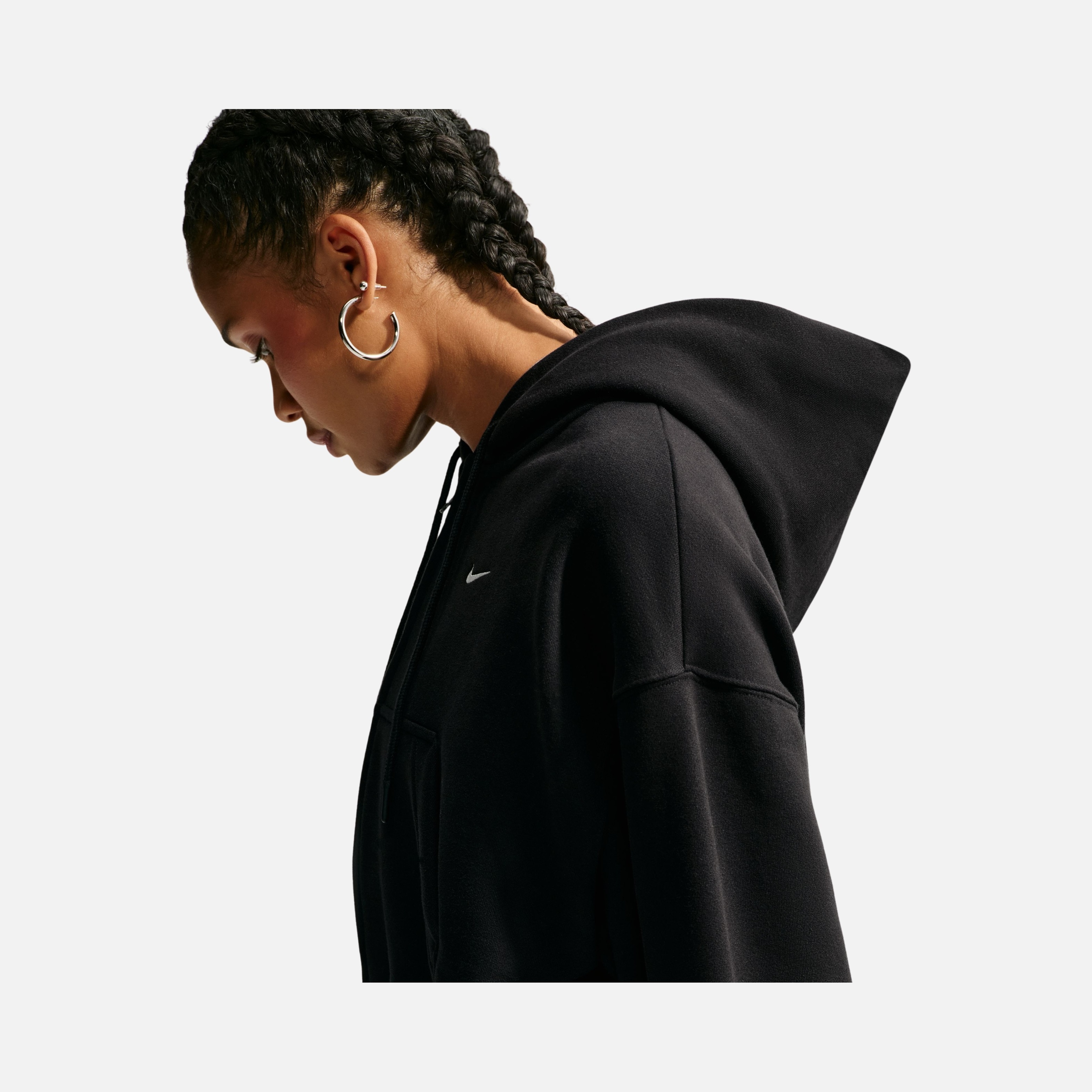 Nike Studio Fleece Oversized Cropped Full-zip Kadın Ceket