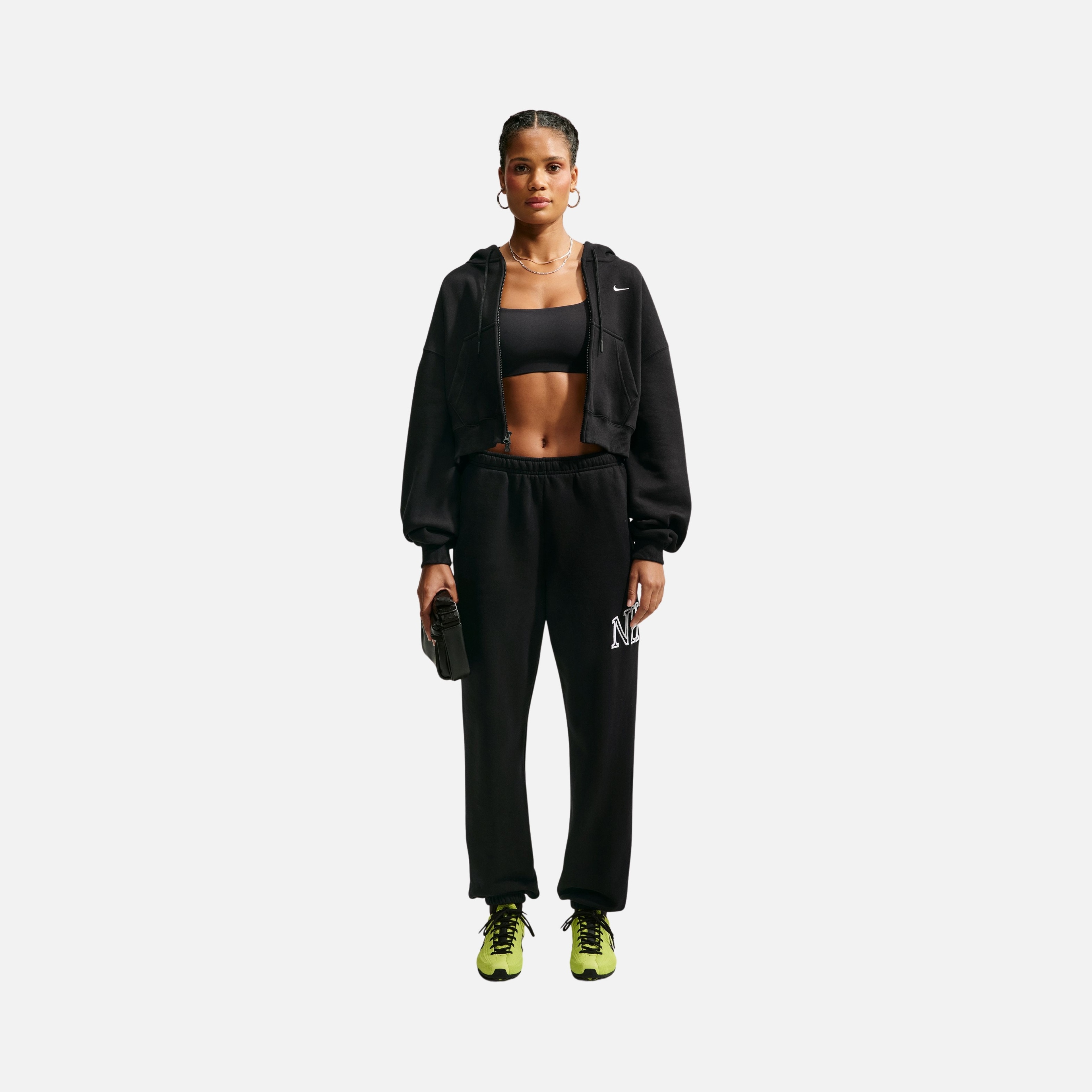 Nike Studio Fleece Oversized Cropped Full-zip Kadın Ceket