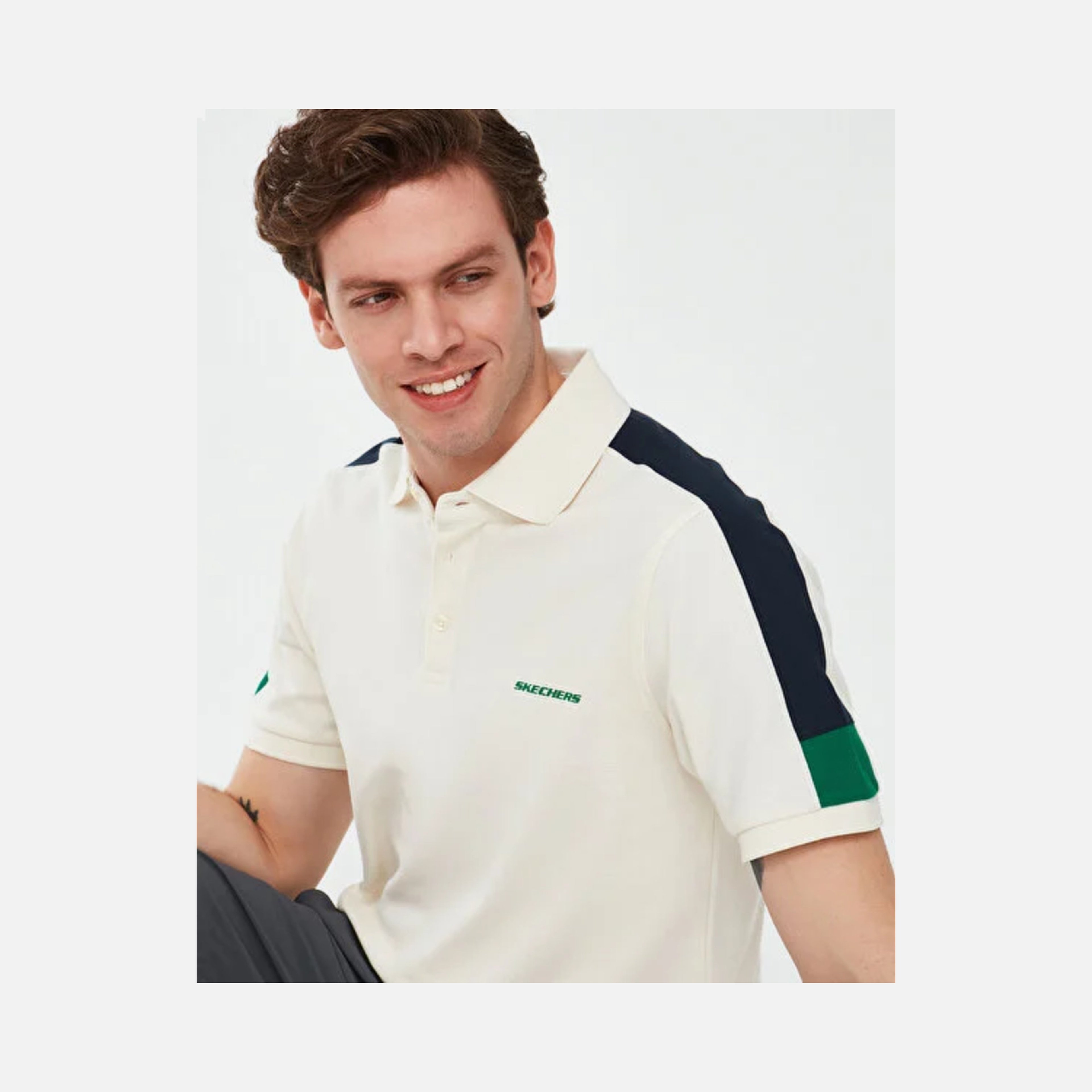Skechers Colorblock Erkek Polo Tişört