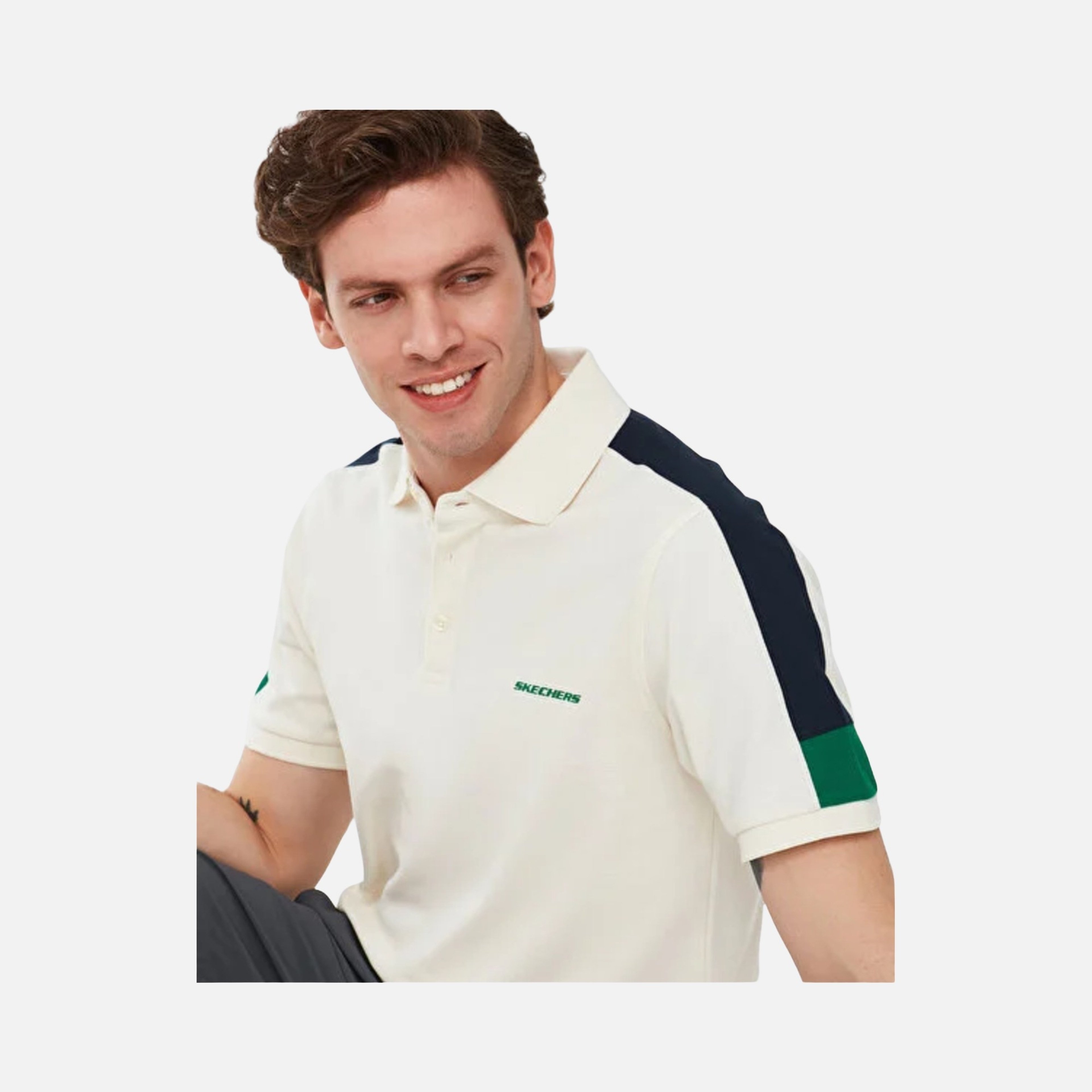 Skechers Colorblock Erkek Polo Tişört
