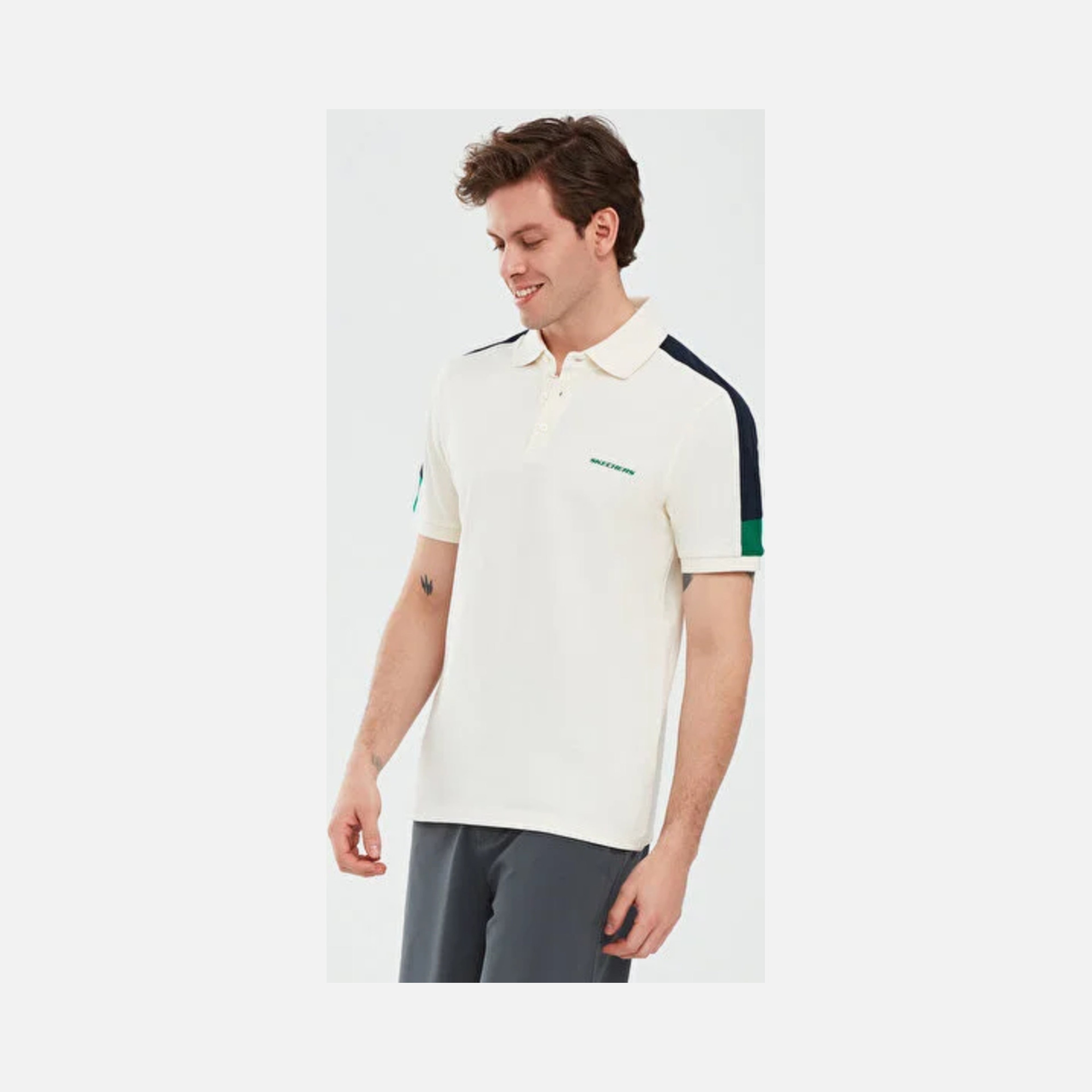 Skechers Colorblock Erkek Polo Tişört