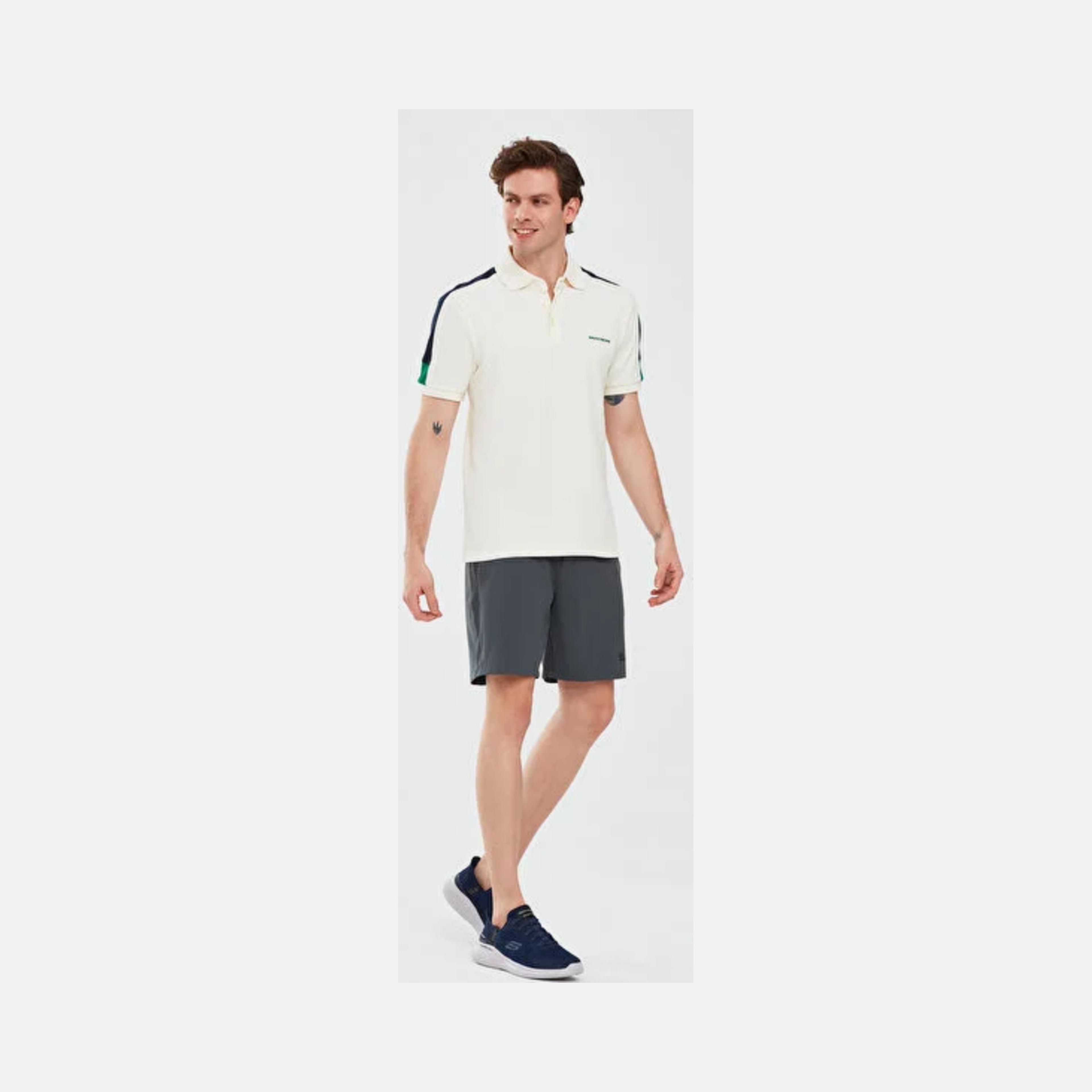 Skechers Colorblock Erkek Polo Tişört