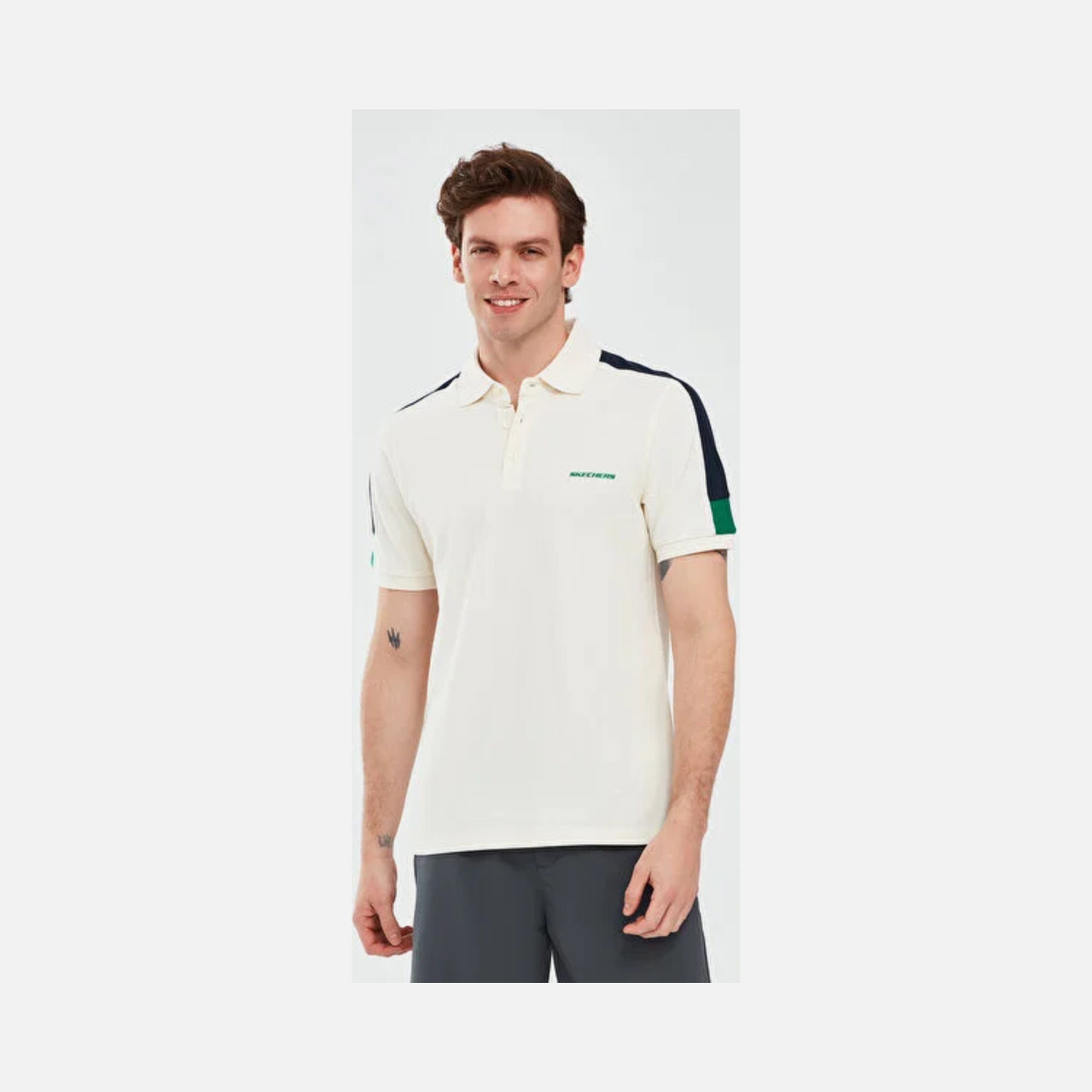 Skechers Colorblock Erkek Polo Tişört