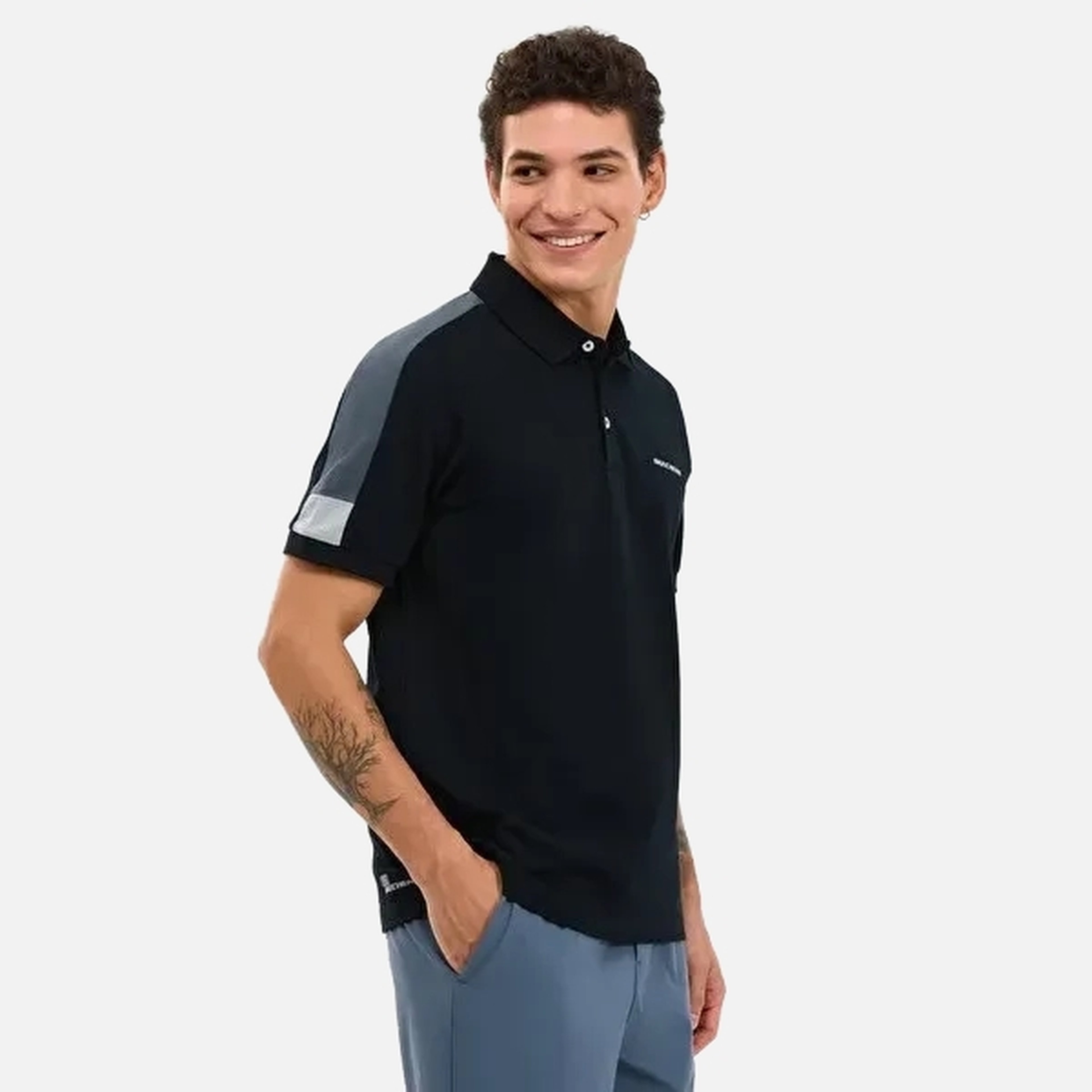 Skechers Colorblock Erkek Polo Tişört