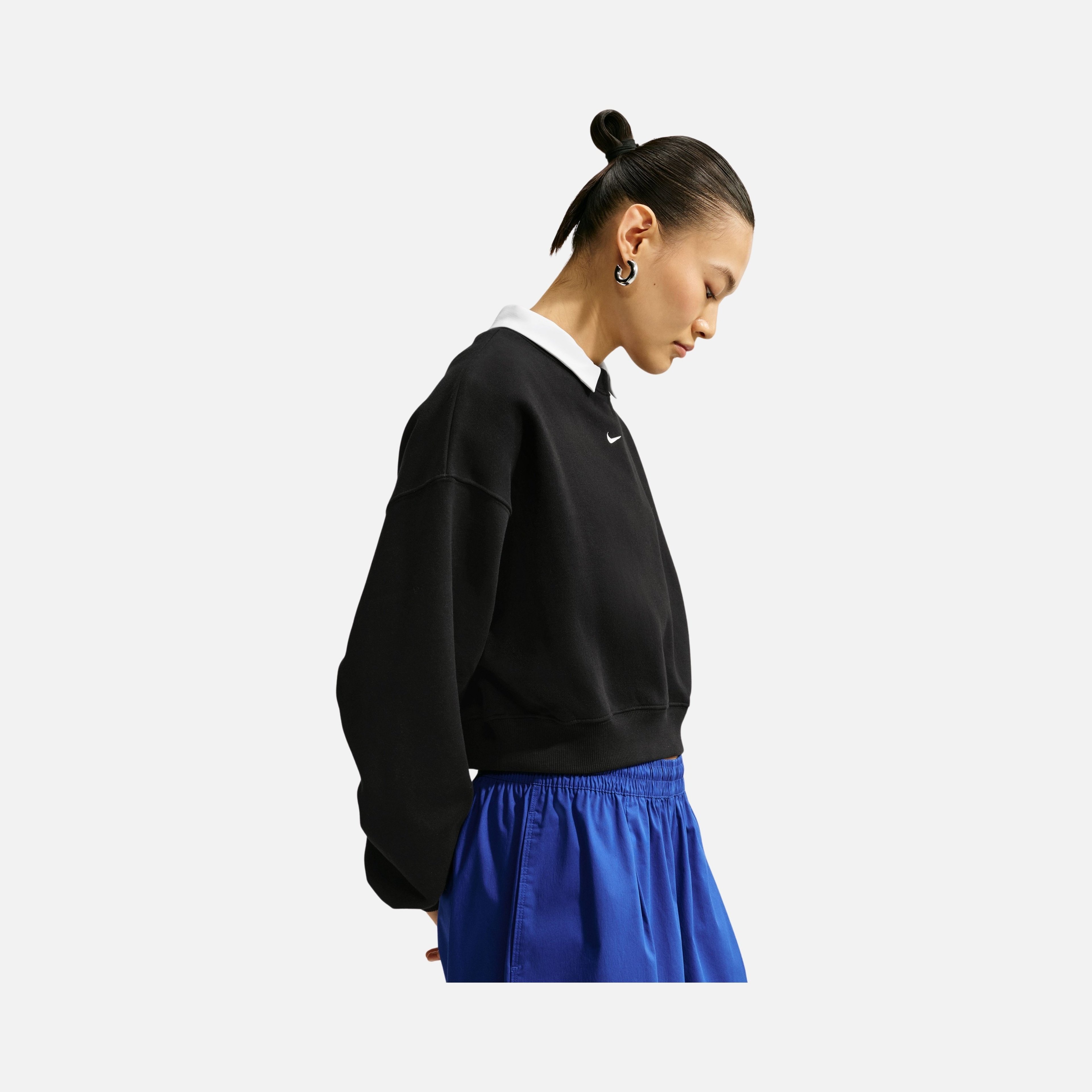 Nike Studio Fleece Oversized Cropped Crew Kadın Sweatshirt