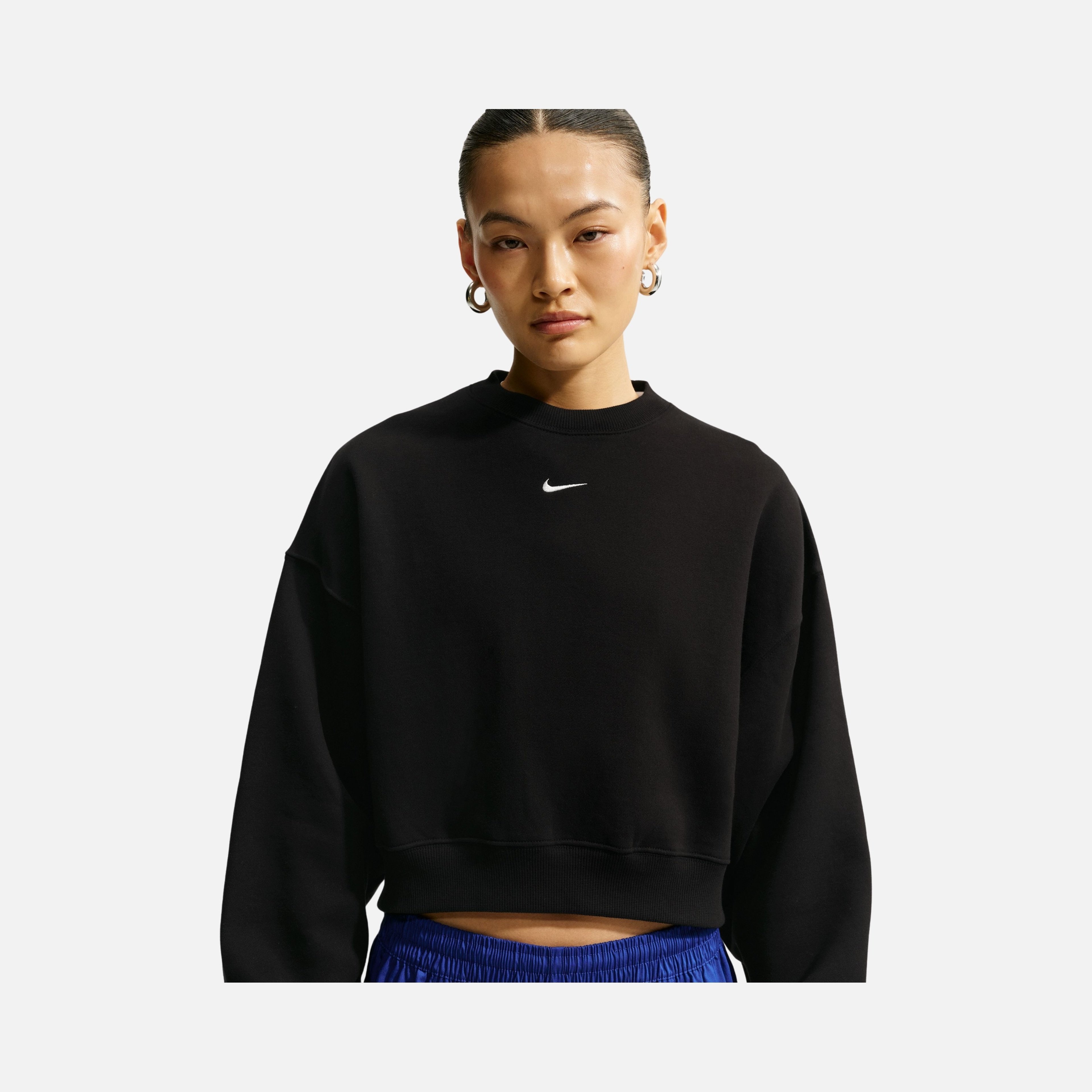 Nike Studio Fleece Oversized Cropped Crew Kadın Sweatshirt