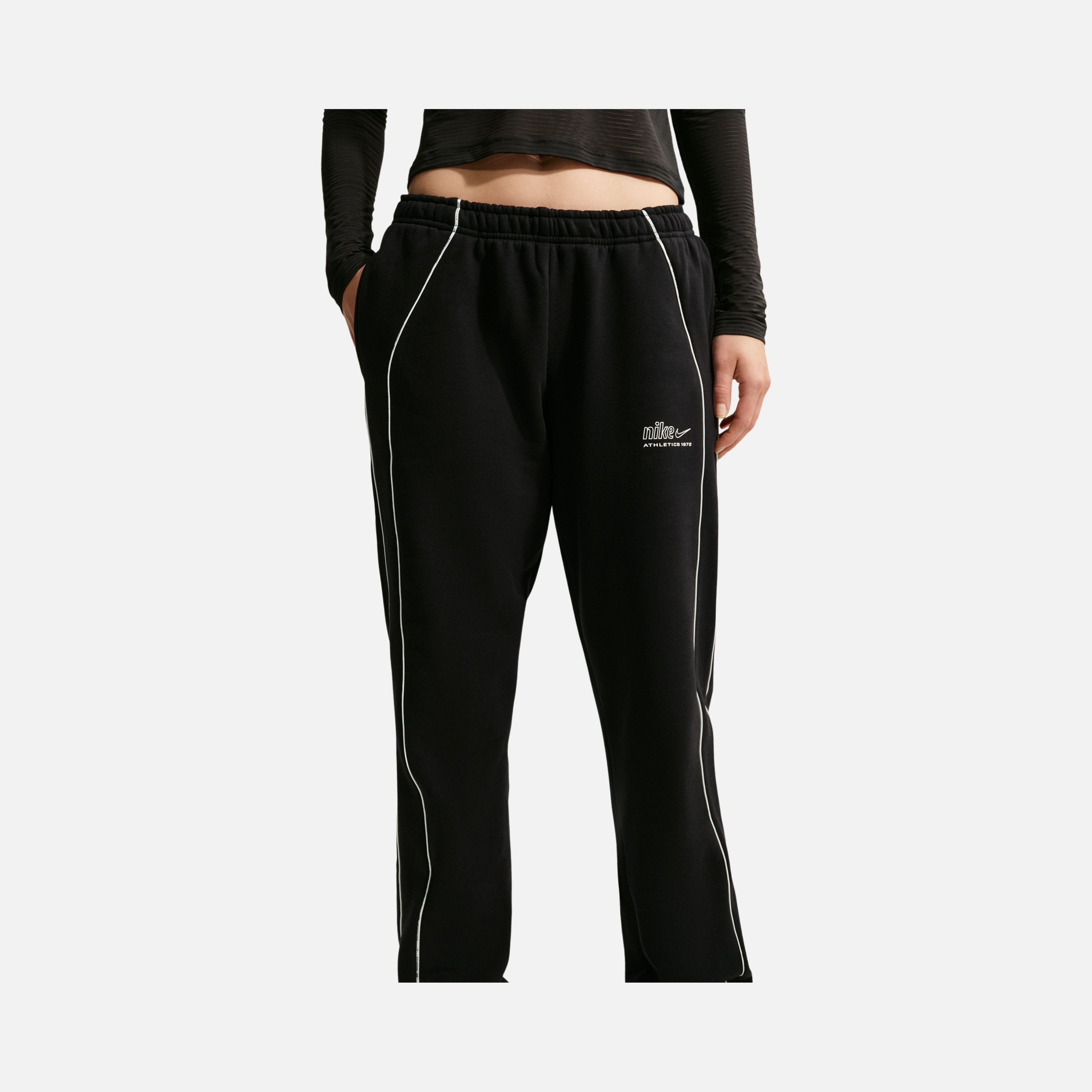 Nike Studio Fleece Mid-Rise Adjustable Cuff Kadın Pantolon
