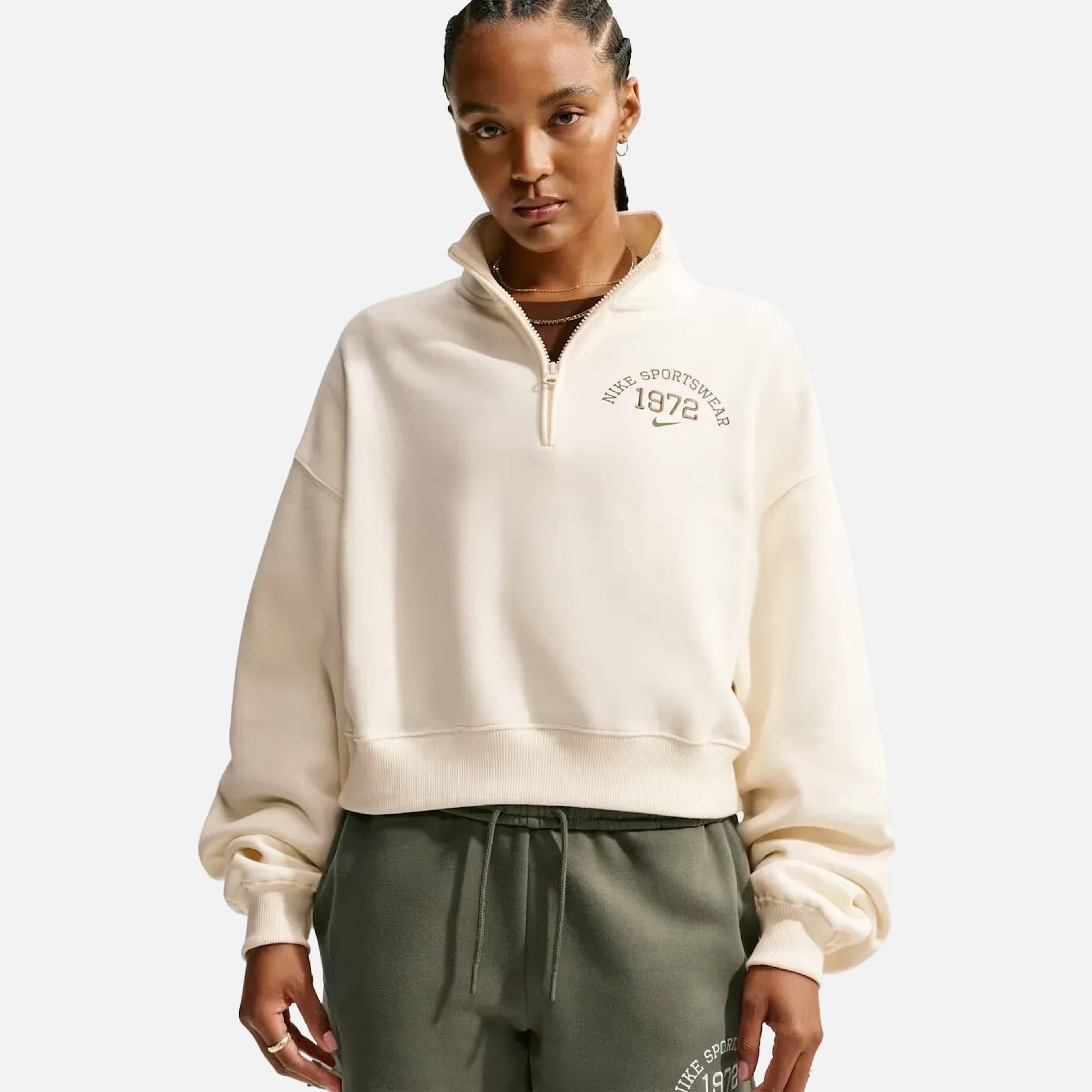 Nike Studio Fleece Medium Weight 1/4 Zip Kadın Sweatshirt
