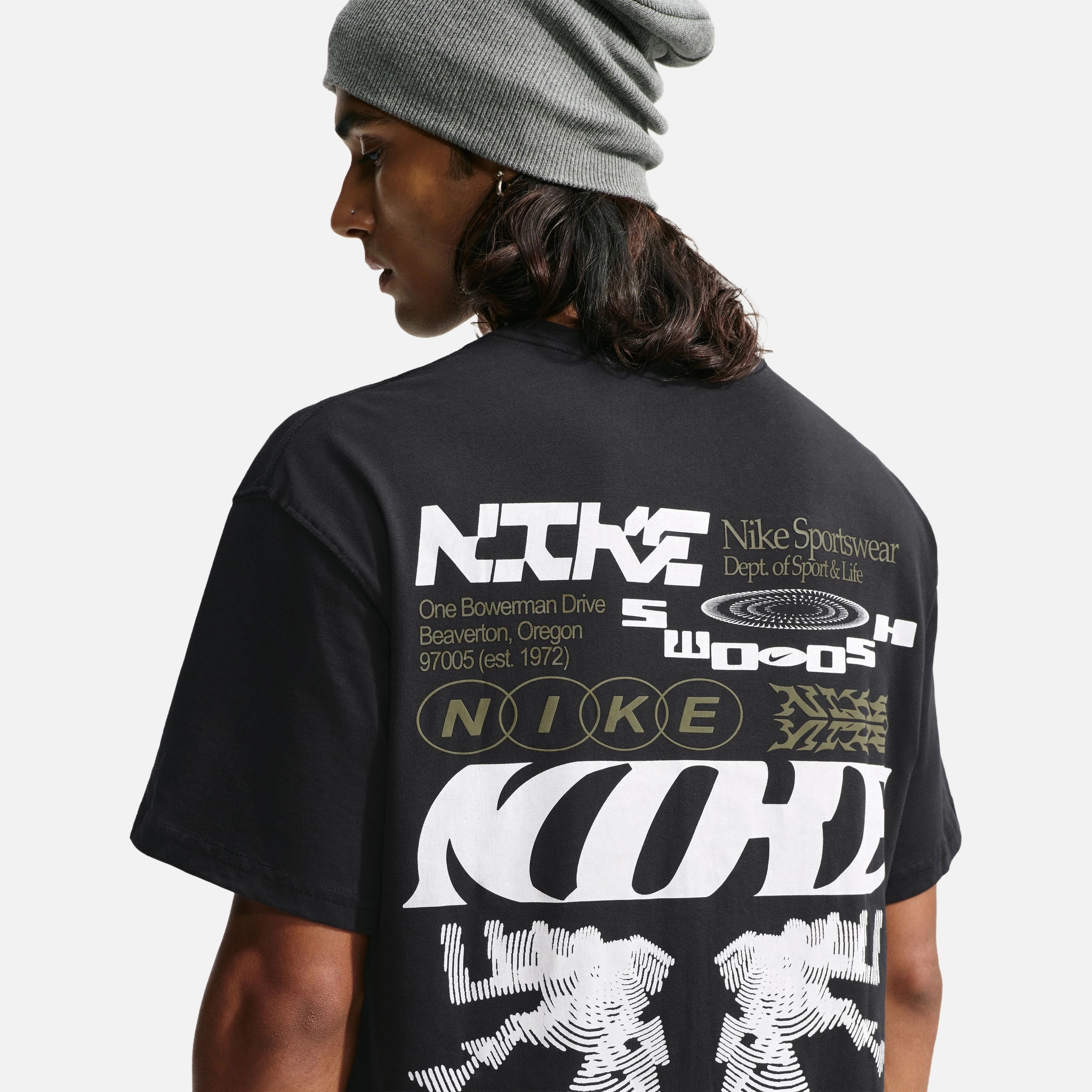 Nike Sportswear Loose Fit Poster Erkek Tişört