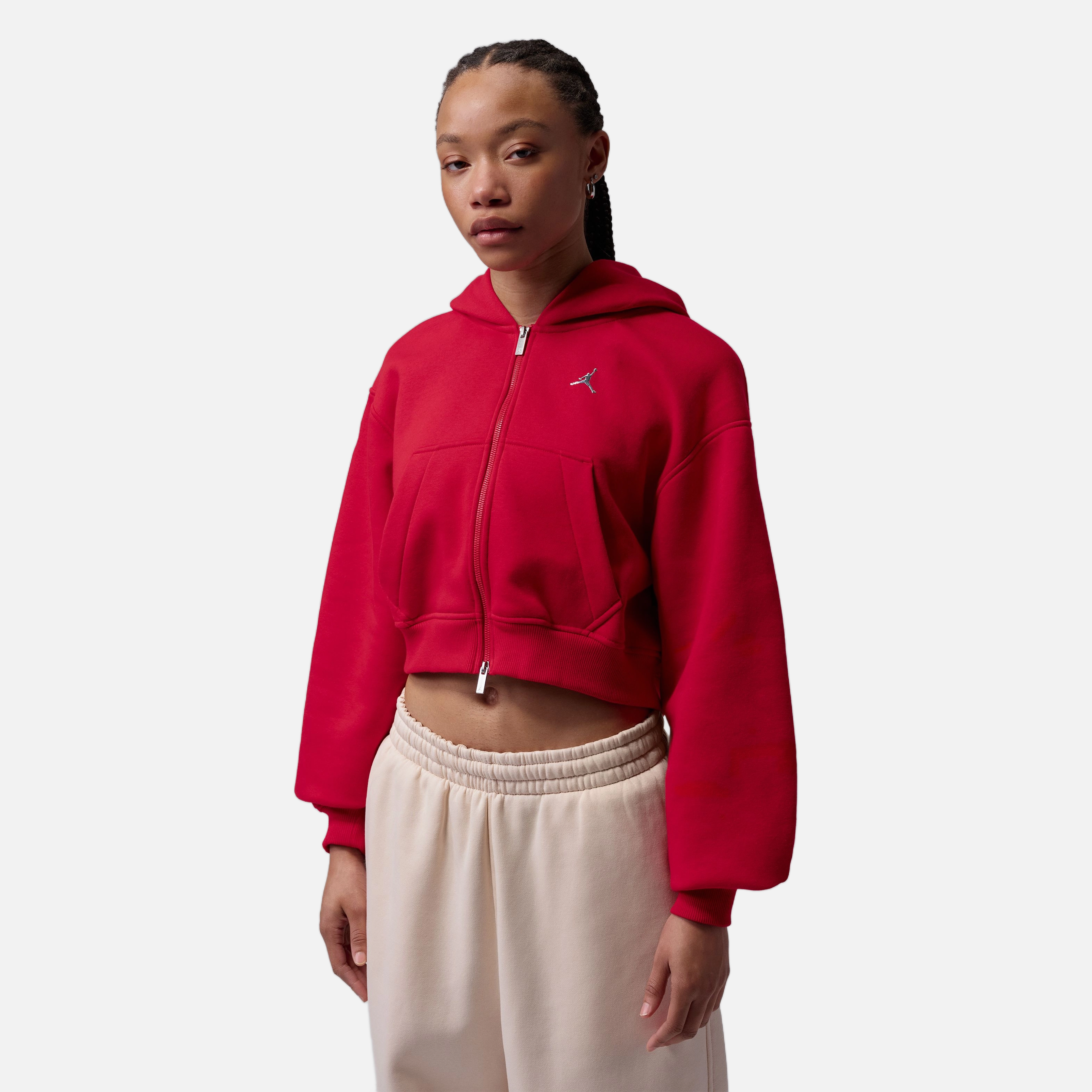 Nike Jordan Brooklyn Fleece Md Crop Full-zip Kadın Ceket