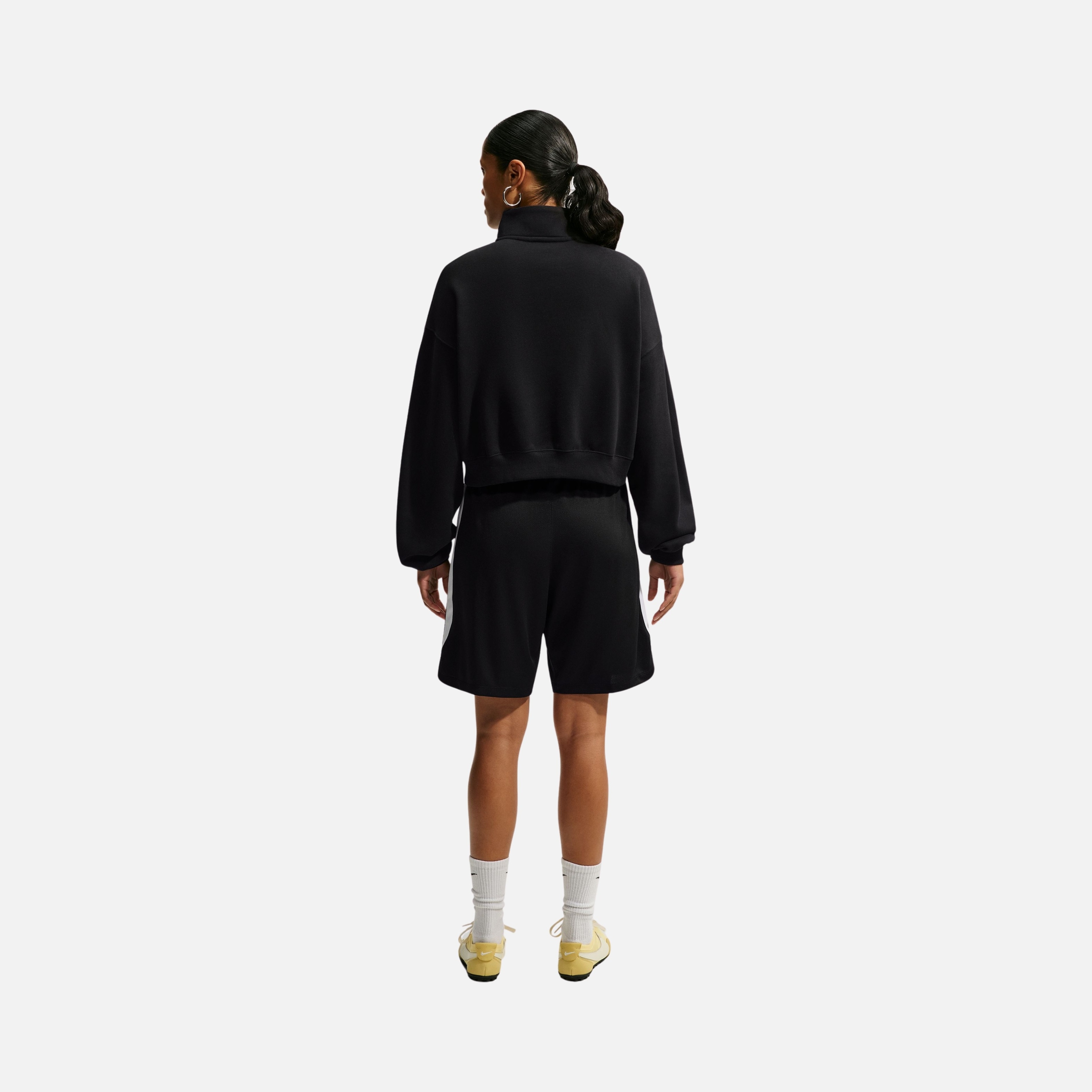 Nike Studio Fleece Mid Waist Oversized Crop Quarter Zip Kadın Sweatshirt