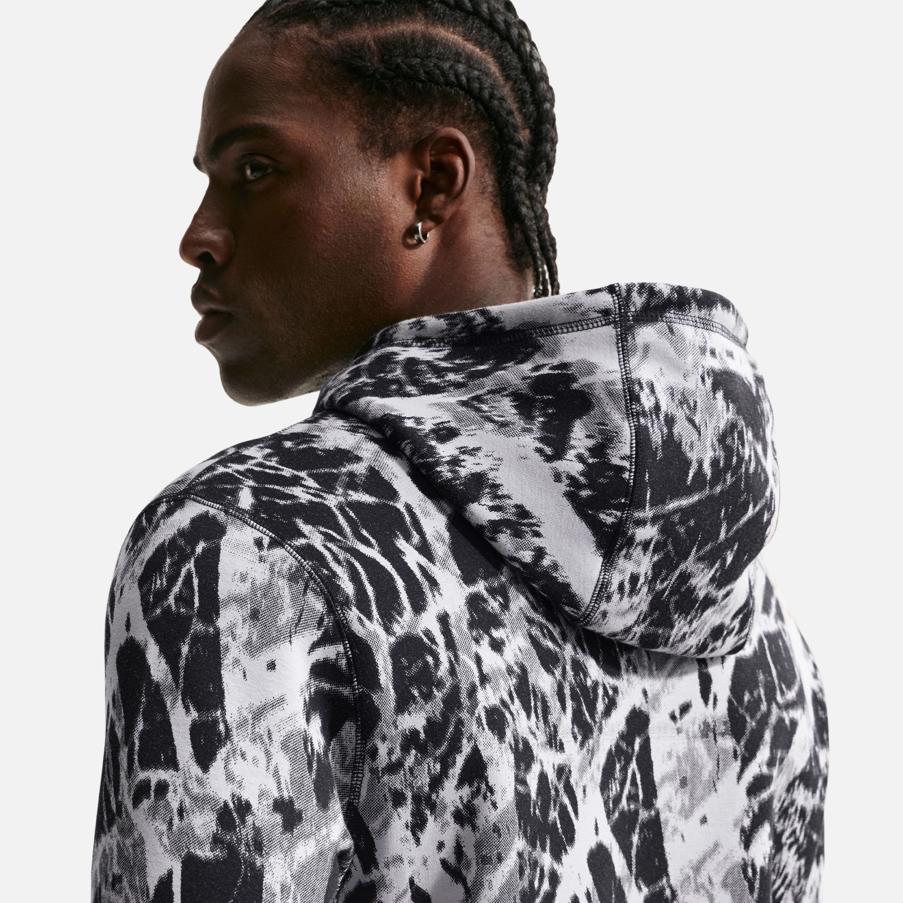 Nike Ja Club Hoodie Aop Erkek Sweatshirt
