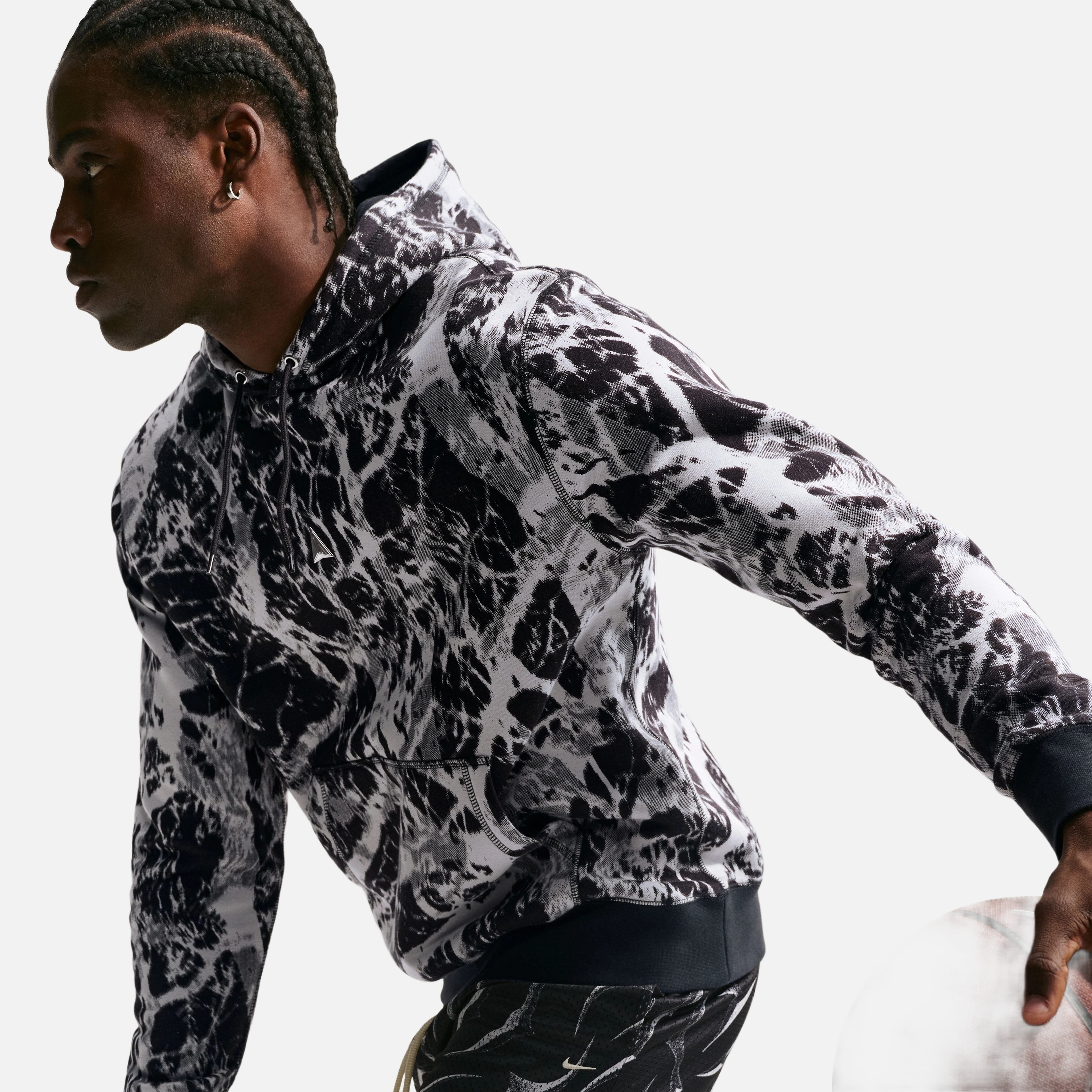 Nike Ja Club Hoodie Aop Erkek Sweatshirt