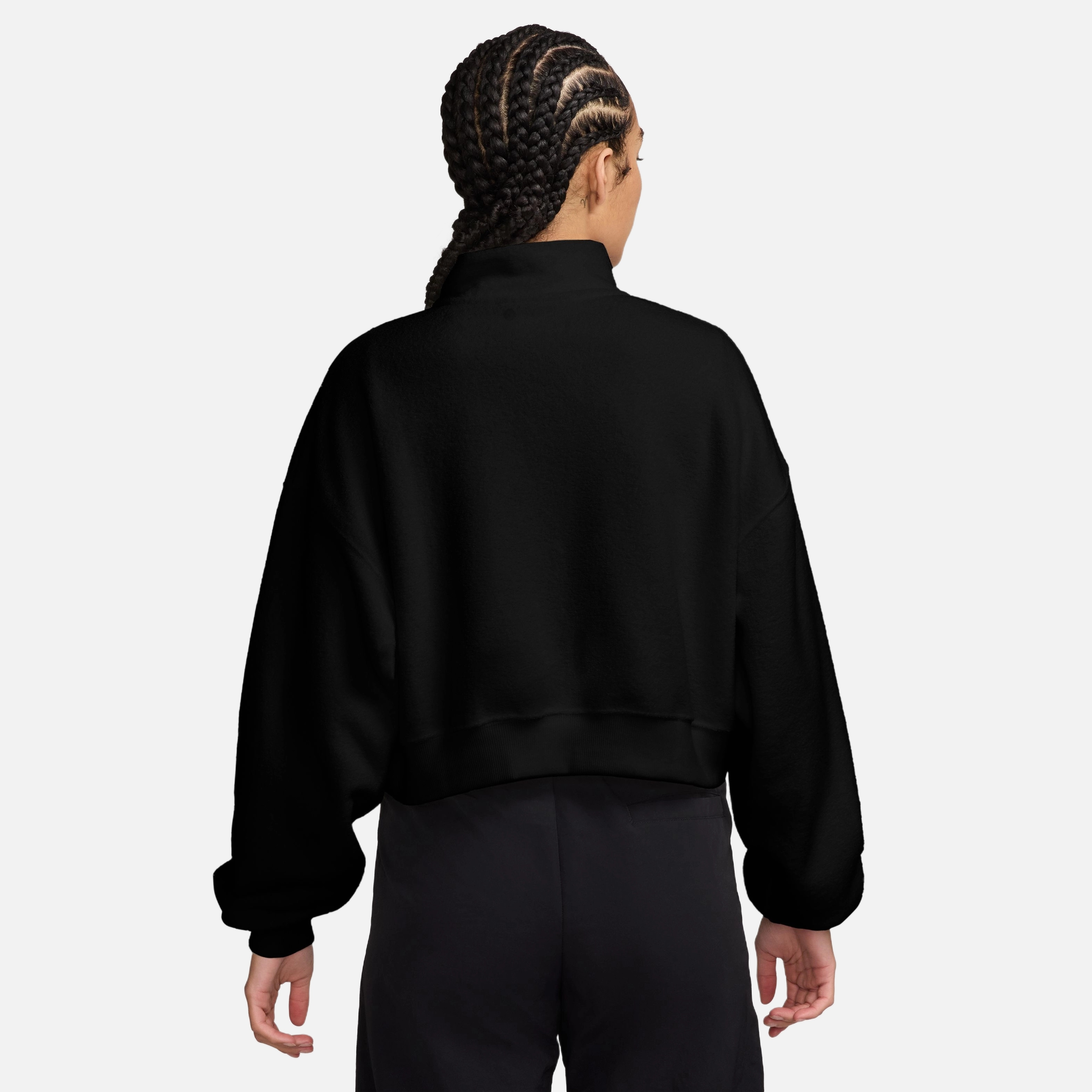 Nike Studio Fleece Plsh Oversize Crop Quarter-zip Kadın Sweatshirt