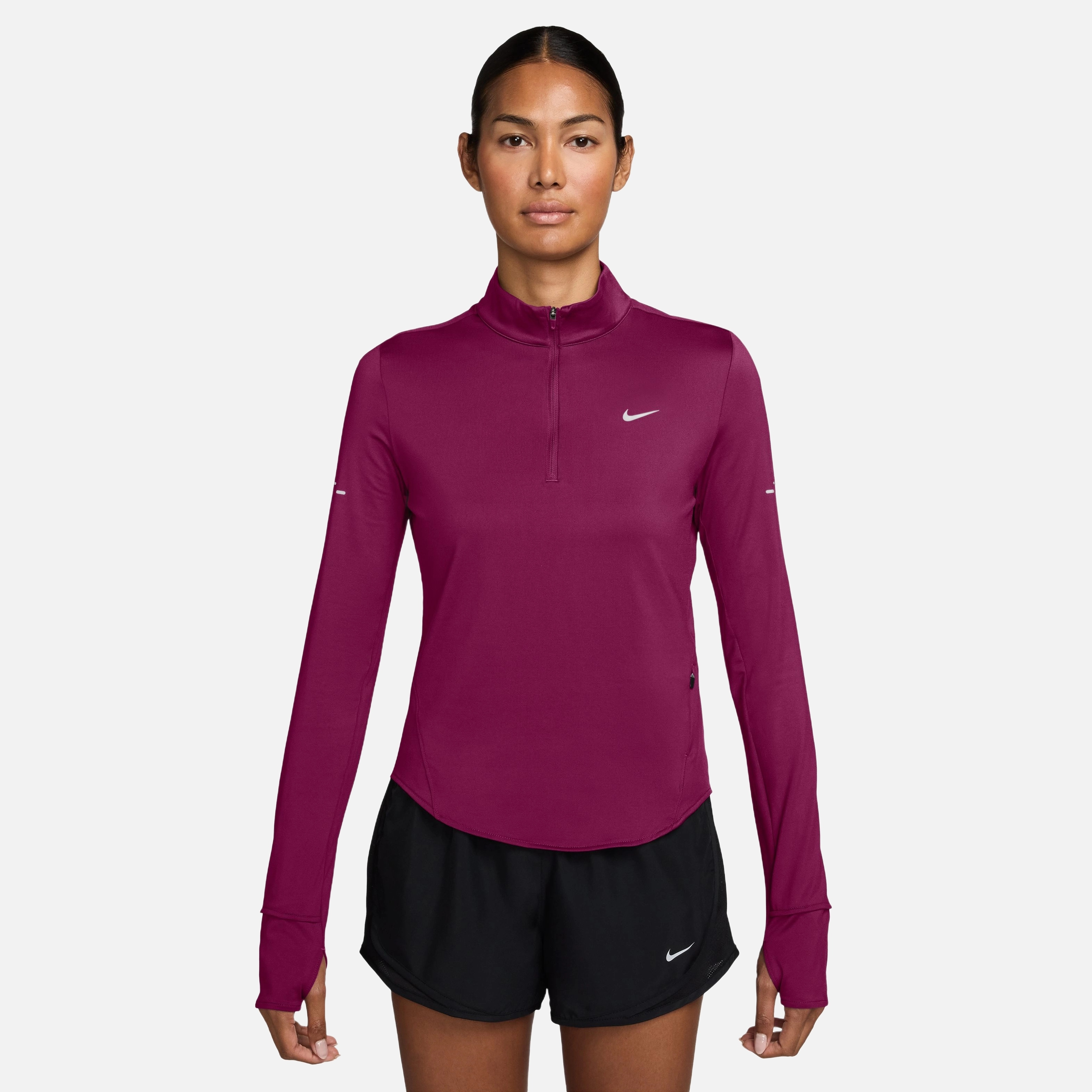 Nike Swift Dri-Fit UV 1/4-Zip Running Long-Sleeve Kadın Tişört